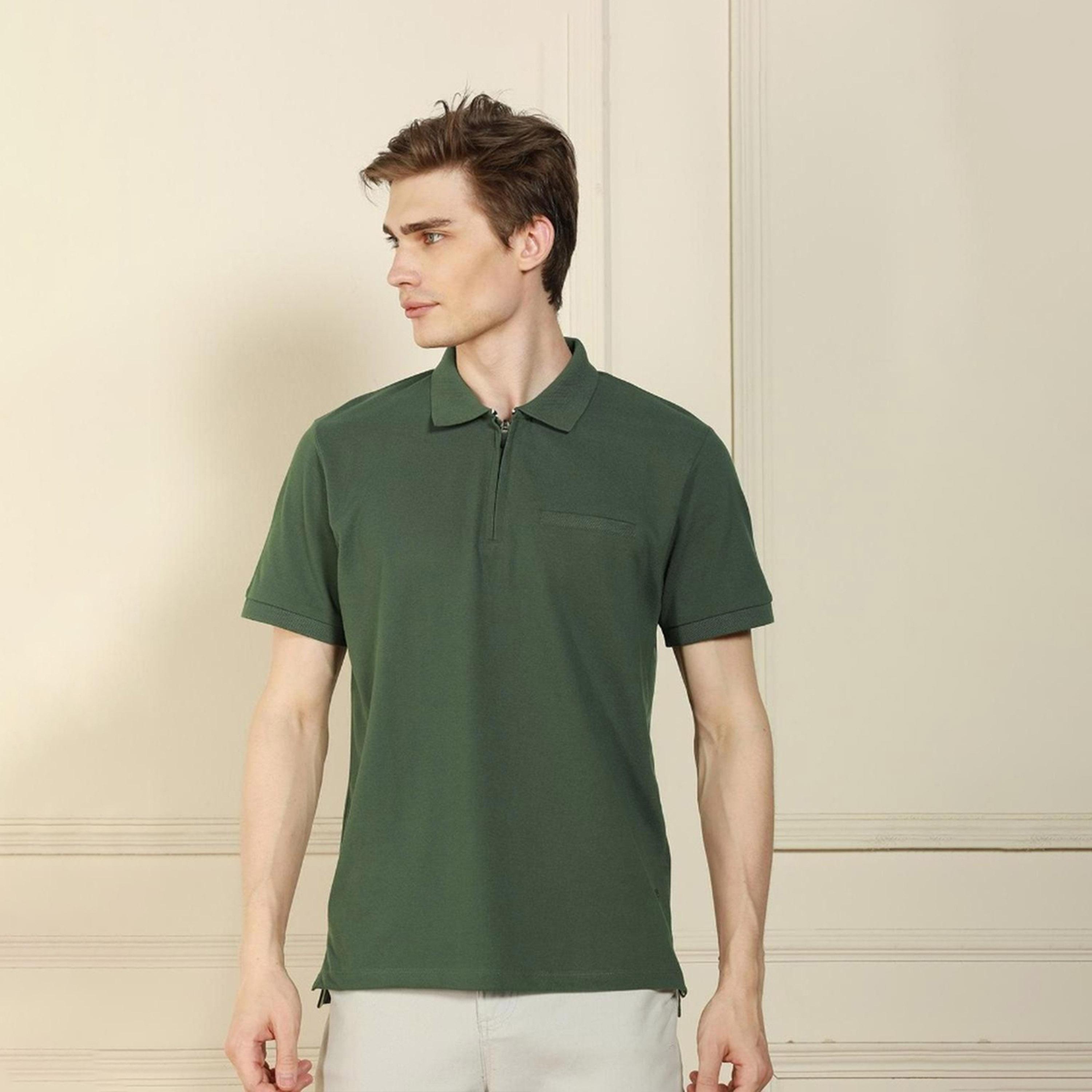 Dennis Lingo X Styli Green Solid T-shirt-men-clothing-tshirtsandpolos-tshirts-image-1