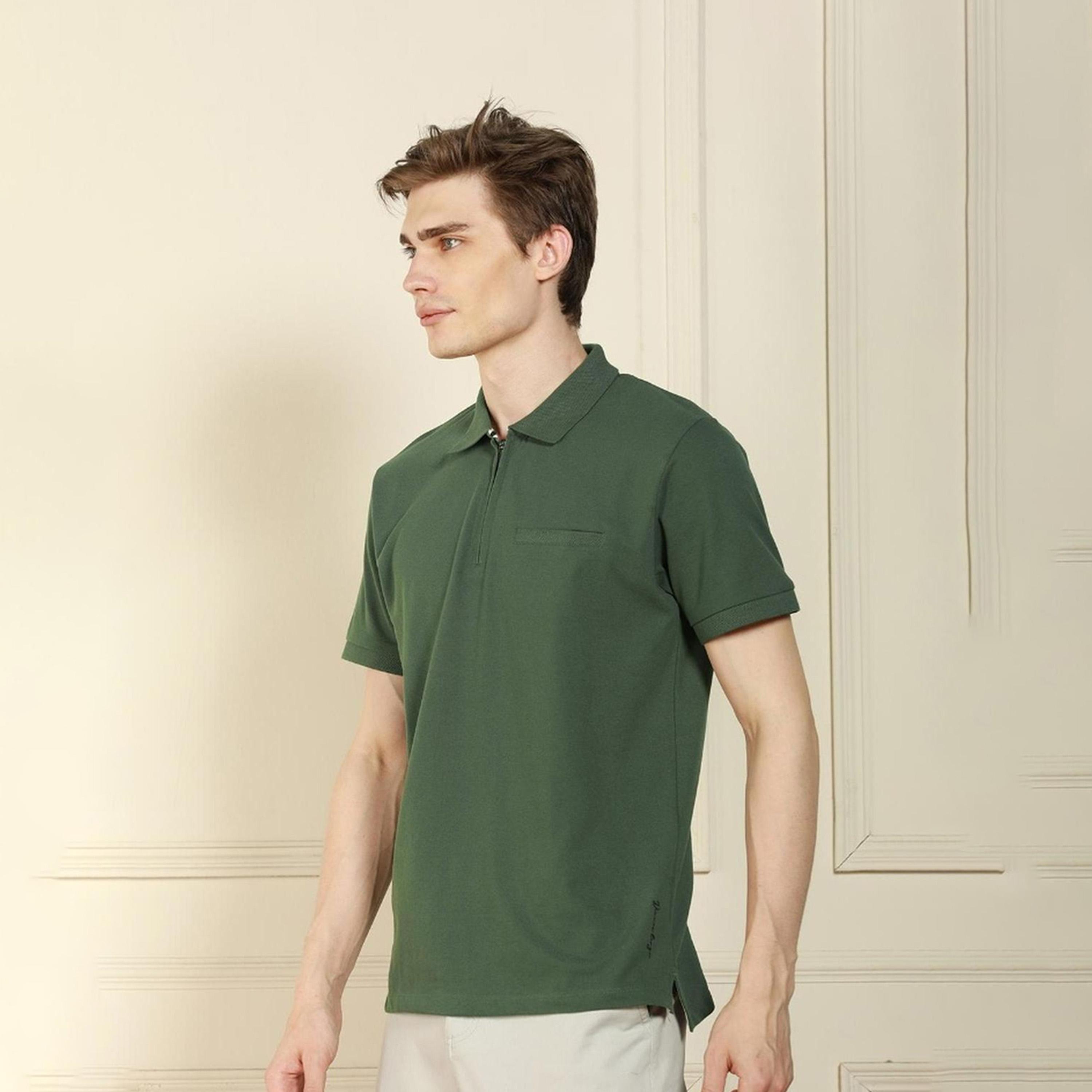 دينيس لينغو× ستايلي-  تي شيرت أخضر سادة-men-clothing-tshirtsandpolos-tshirts-image-6