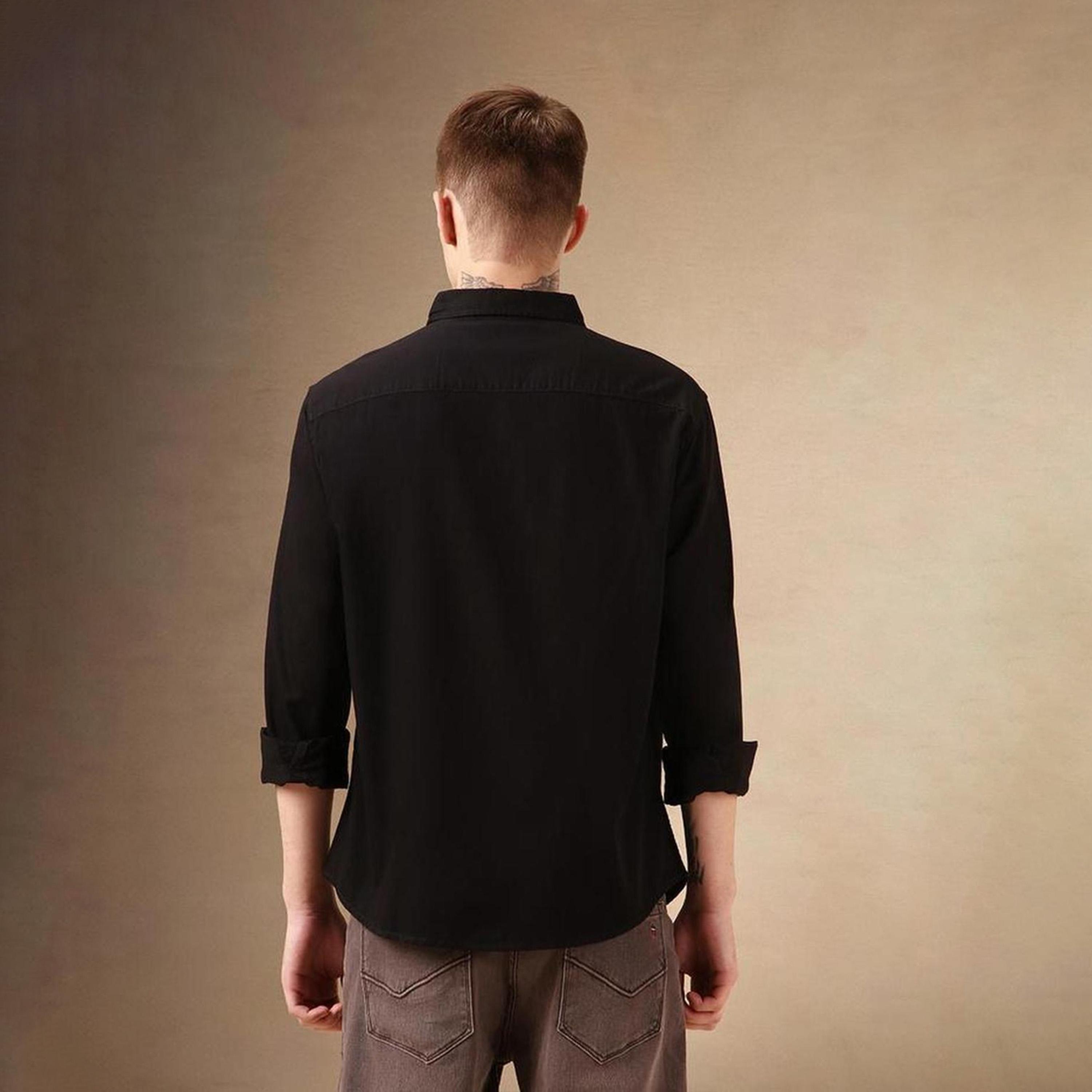 Dennis Lingo X Styli Multicolor Spread Collar Solid Cotton Casual Shirt-men-clothing-shirts-image-3