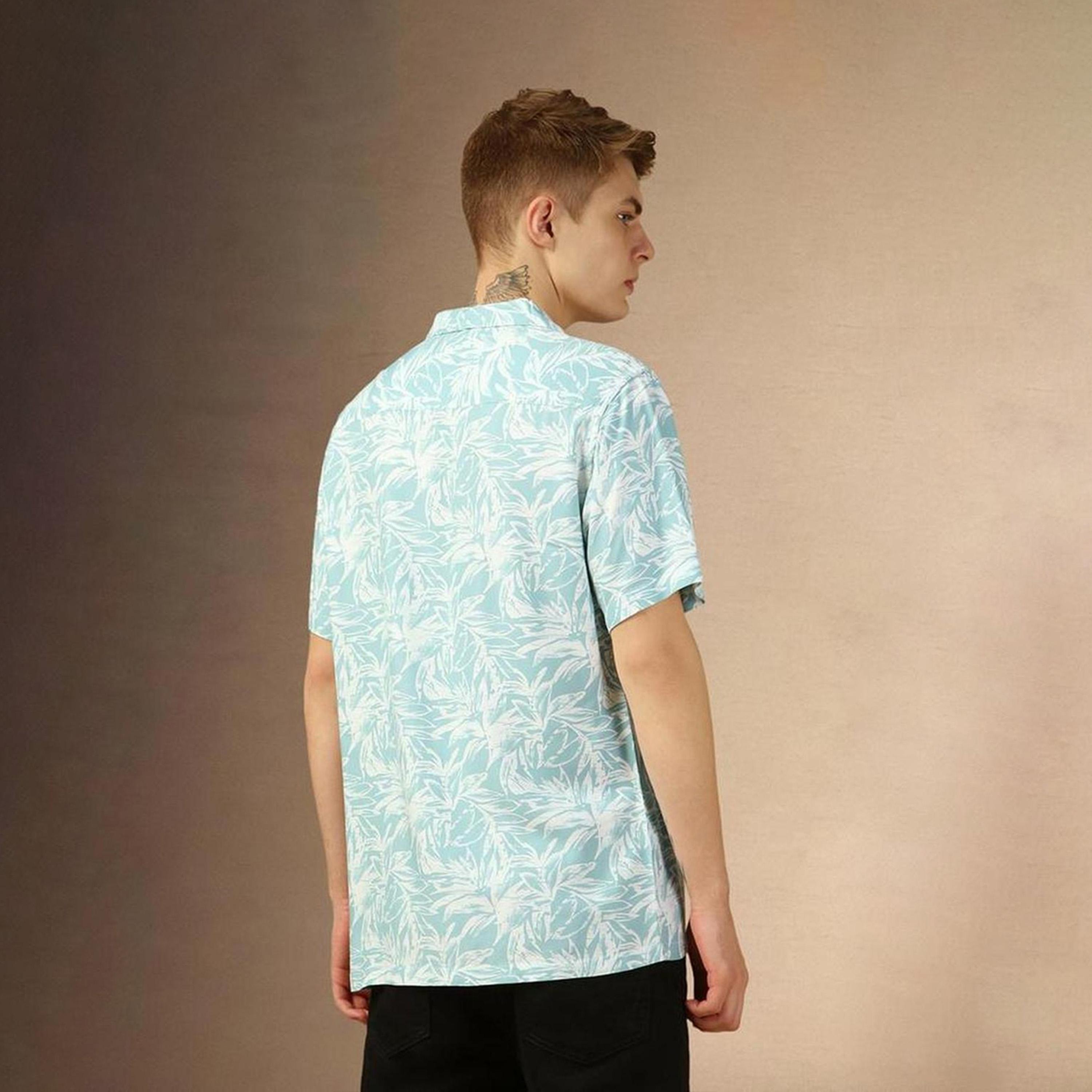 دينيس لينغو× ستايلي-  قميص كاجوال متعدد الألوان ياقة كوبية ومورّد-men-clothing-shirts-image-3