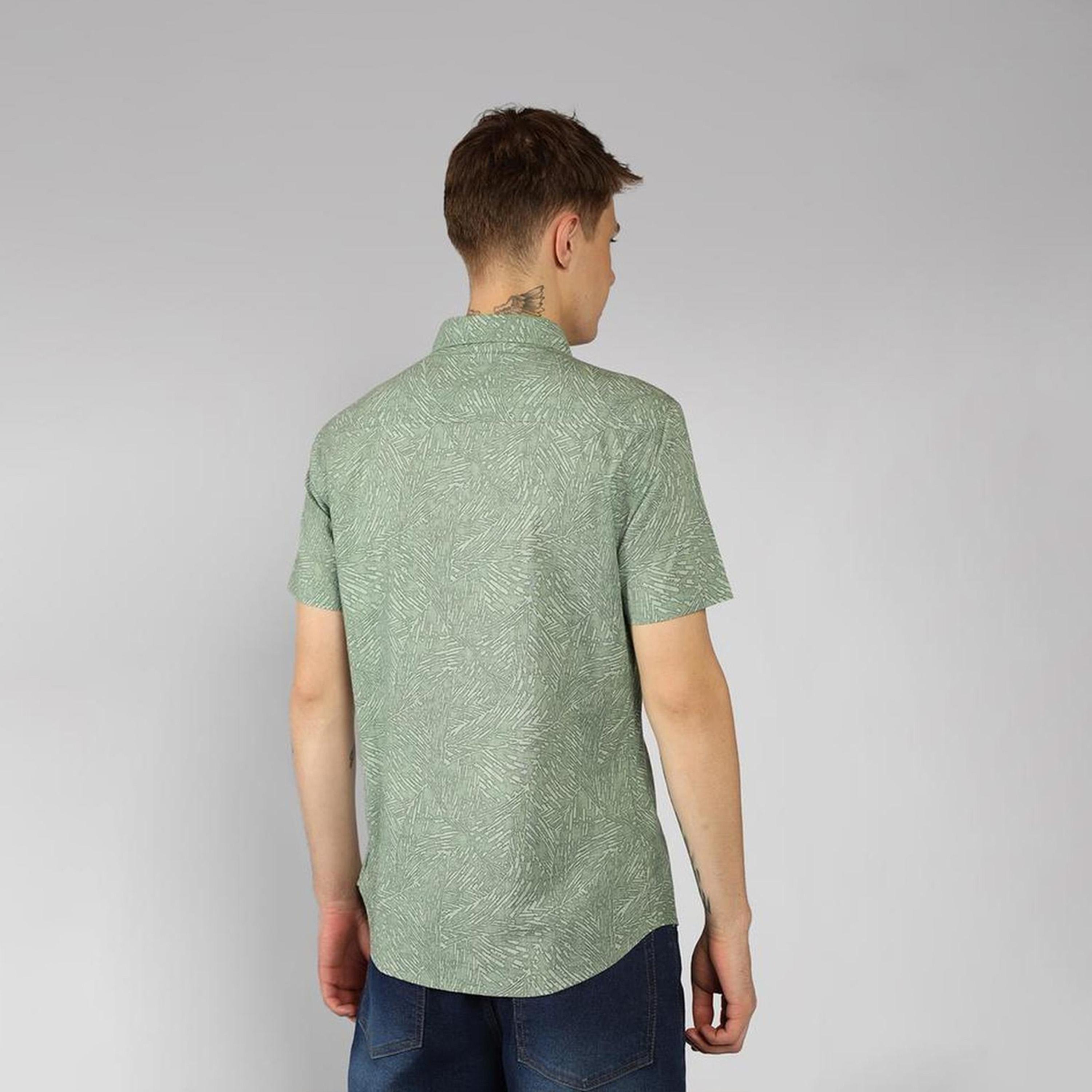 Dennis Lingo X Styli Multicolor Abstract Printed Spread Collar Short Sleeves Casual Shirt-men-clothing-shirts-image-2