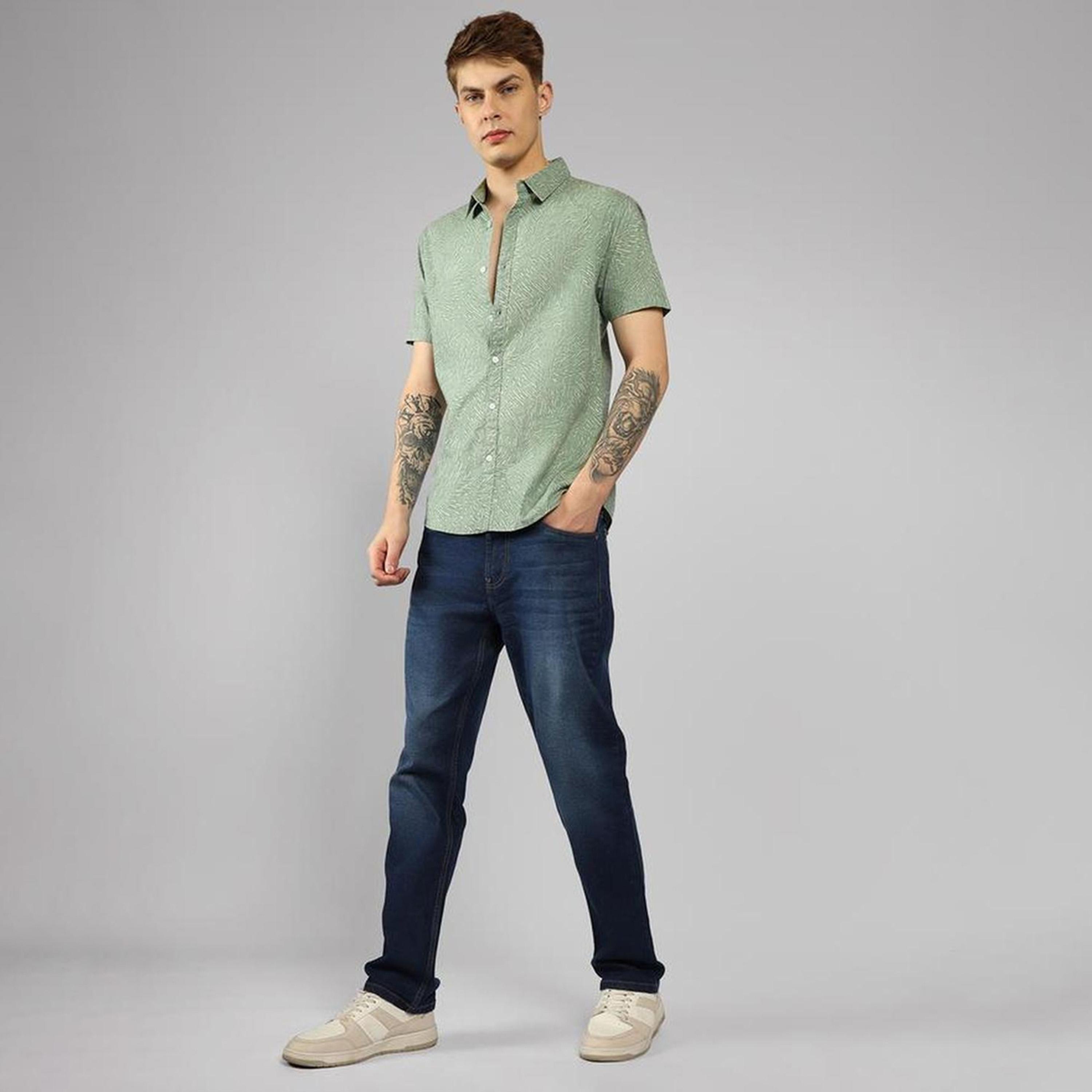Dennis Lingo X Styli Multicolor Abstract Printed Spread Collar Short Sleeves Casual Shirt-men-clothing-shirts-image-6