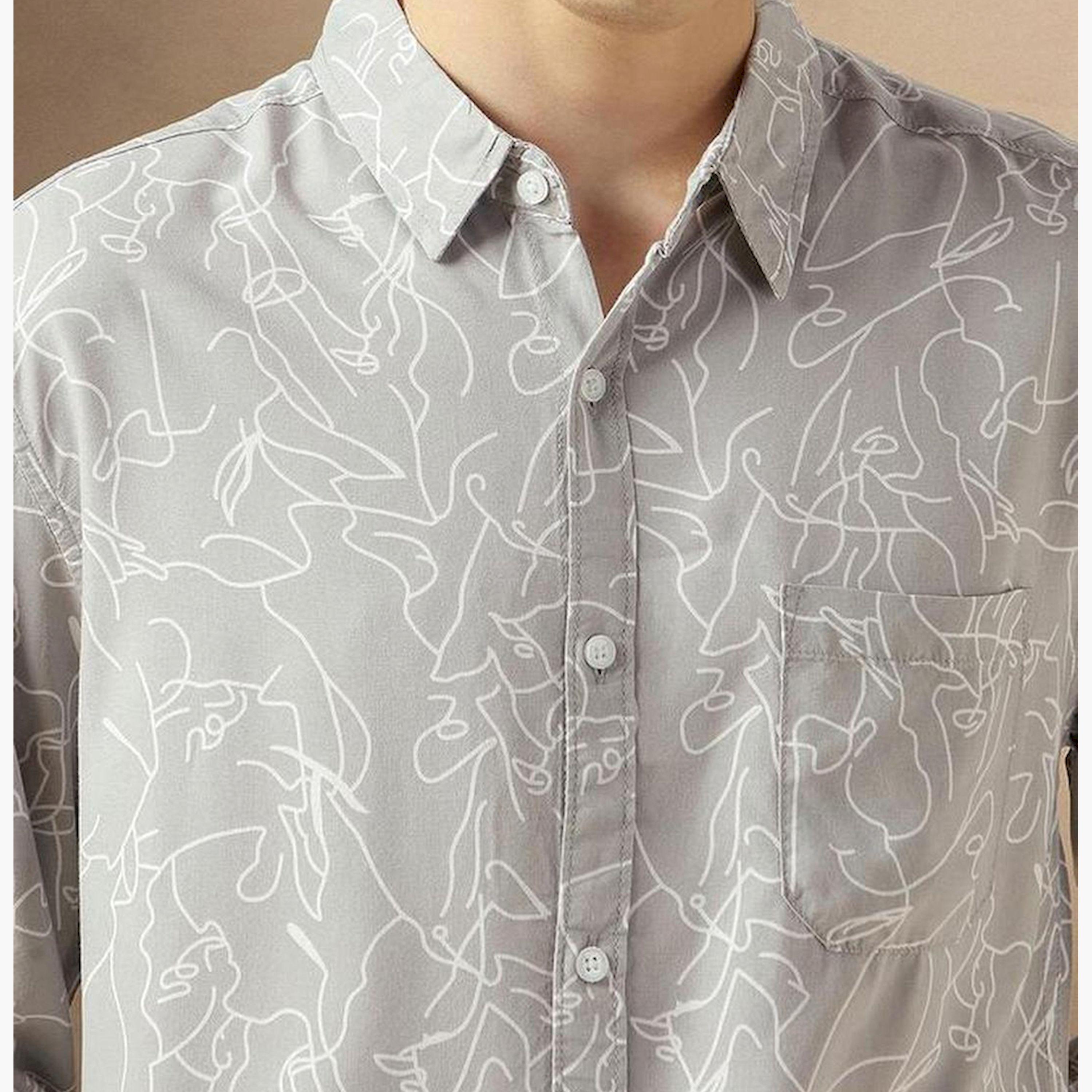 Dennis Lingo X Styli Multicolor Abstract Printed Spread Collar Long Sleeves Cotton Casual Shirt-men-clothing-shirts-image-5