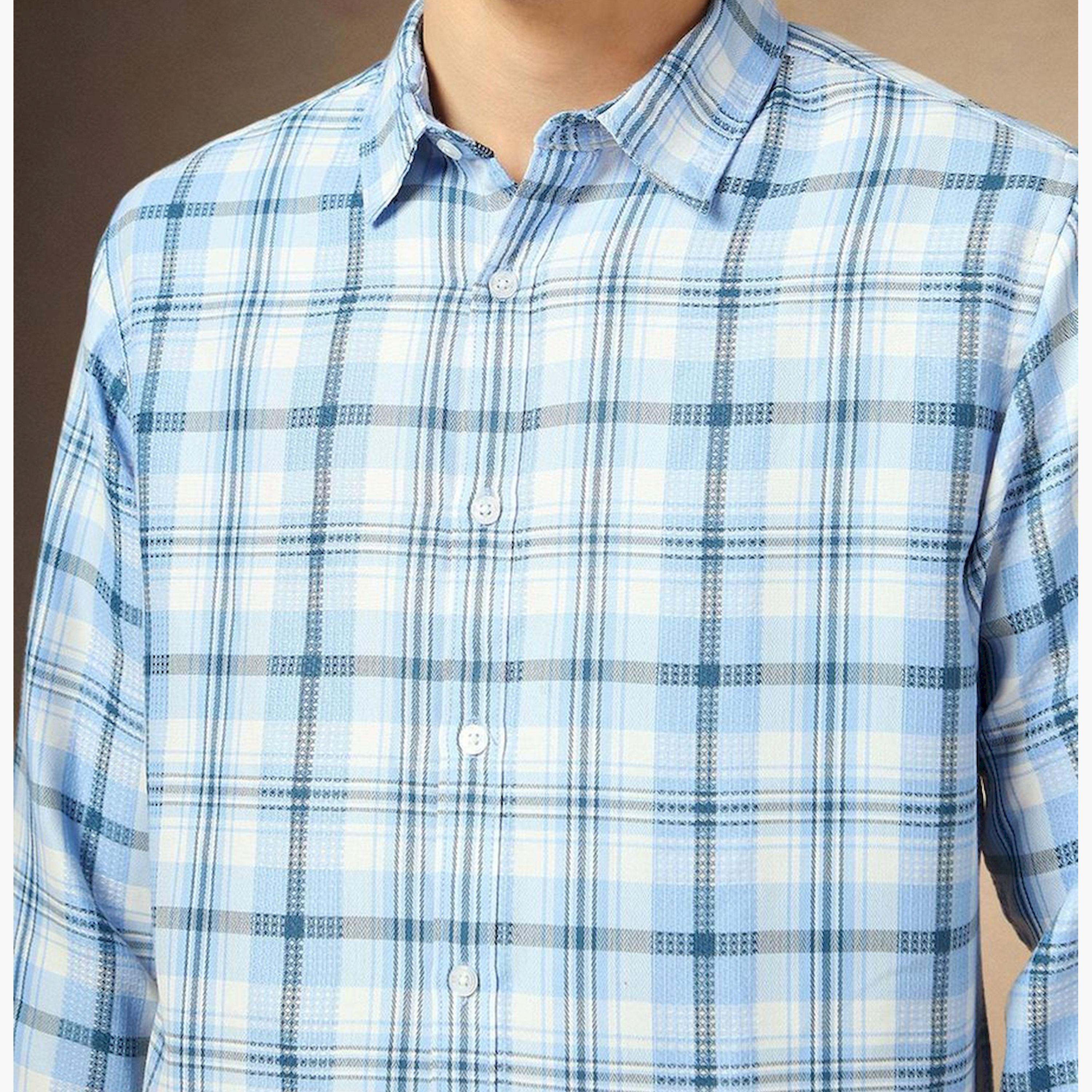 دينيس لينغو× ستايلي-  قميص كاجوال متعدد الألوان ياقة واسعة من قطن الترتان ومقاس مريح-men-clothing-shirts-image-6