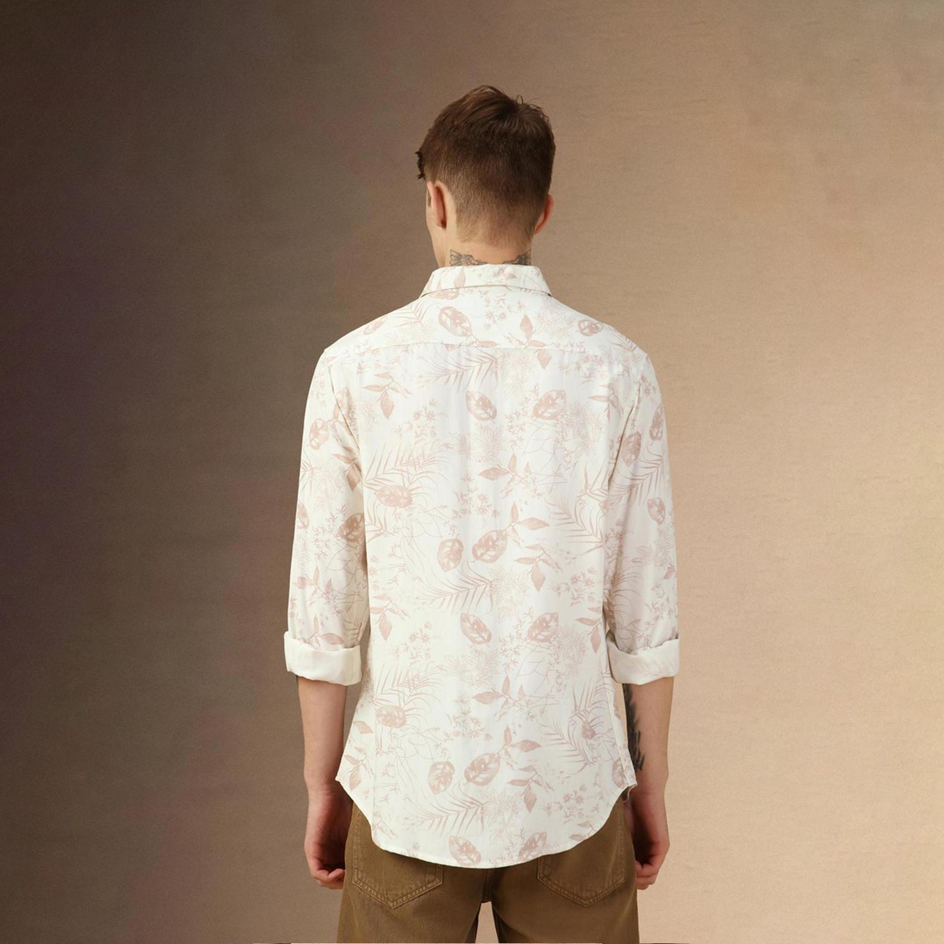Dennis Lingo X Styli Pink Relaxed Fit Floral Printed Spread Collar Pure Cotton Casual Shirt-men-clothing-shirts-image-2