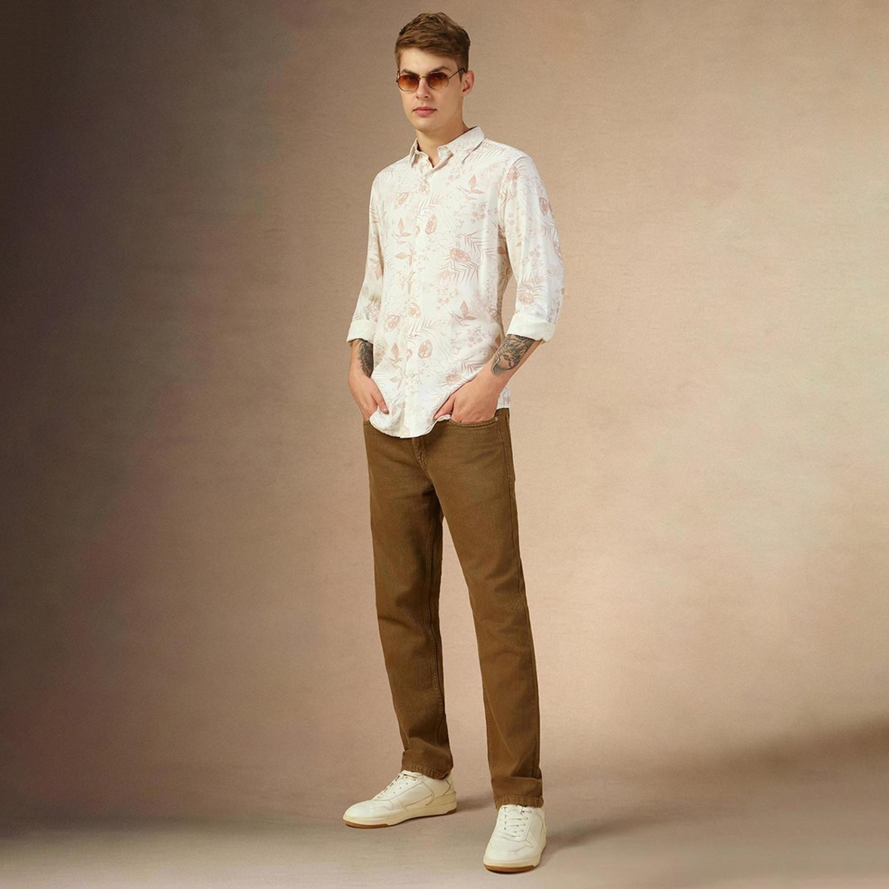 Dennis Lingo X Styli Pink Relaxed Fit Floral Printed Spread Collar Pure Cotton Casual Shirt-men-clothing-shirts-image-3