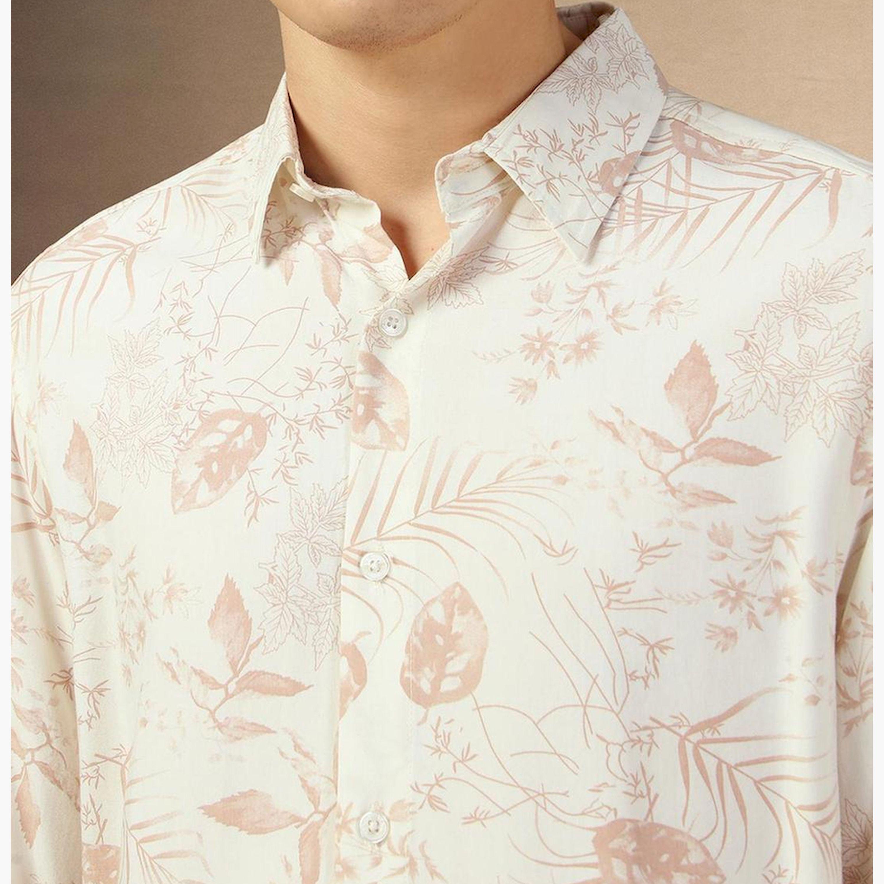 Dennis Lingo X Styli Pink Relaxed Fit Floral Printed Spread Collar Pure Cotton Casual Shirt-men-clothing-shirts-image-4
