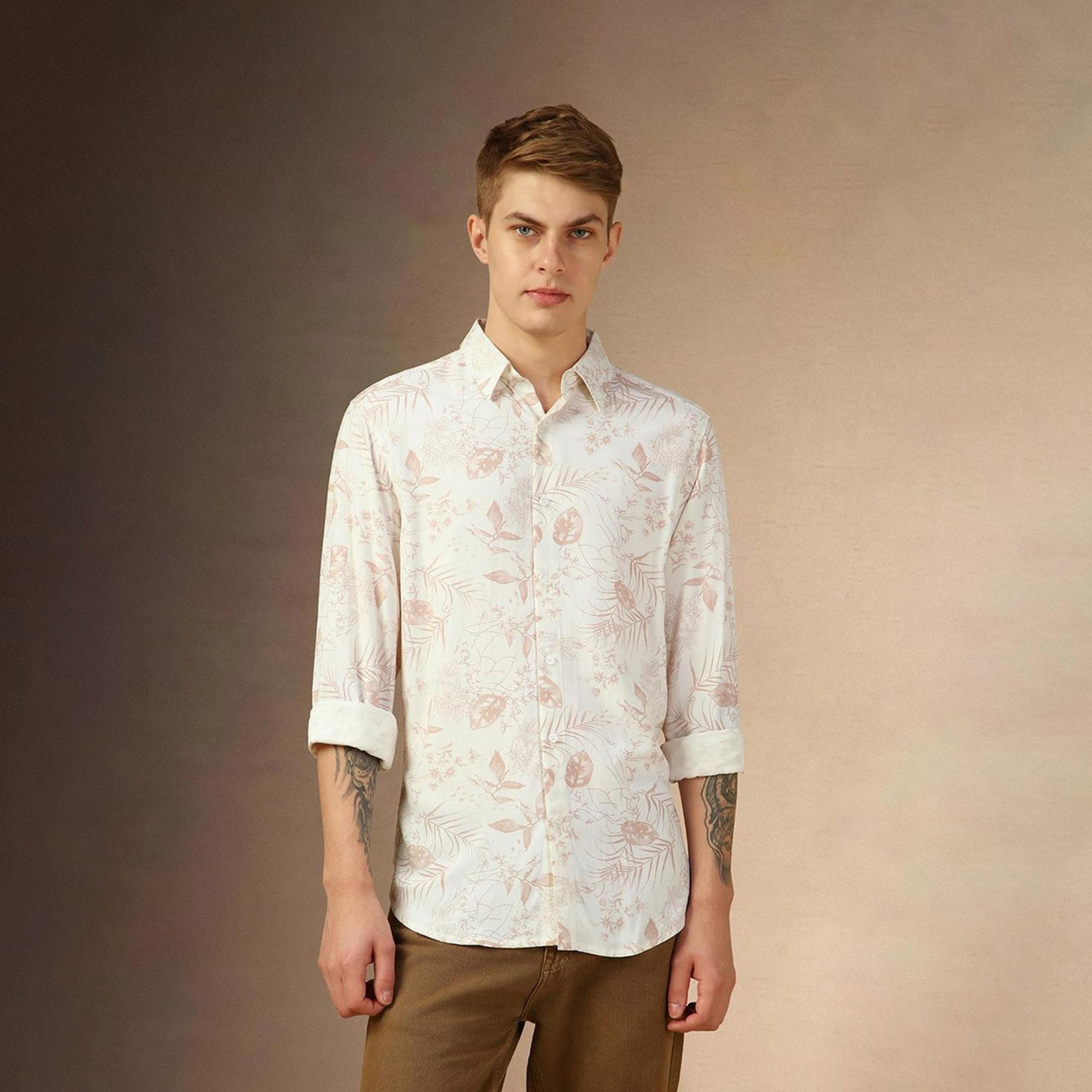 Dennis Lingo X Styli Pink Relaxed Fit Floral Printed Spread Collar Pure Cotton Casual Shirt-men-clothing-shirts-image-5
