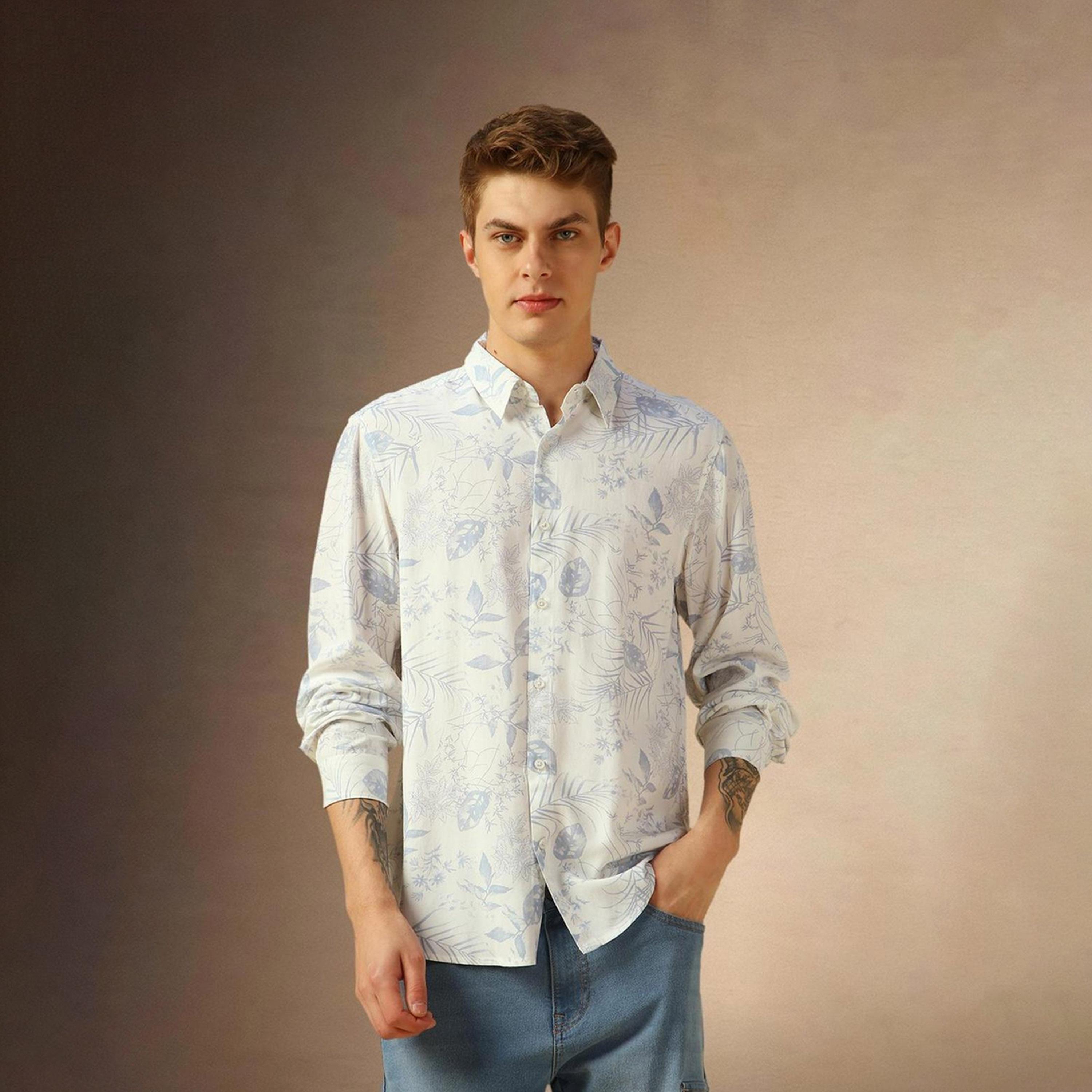Dennis Lingo X Styli Men Comfort Spread Collar Floral Printed Cotton Casual Shirt-men-clothing-shirts-image-5