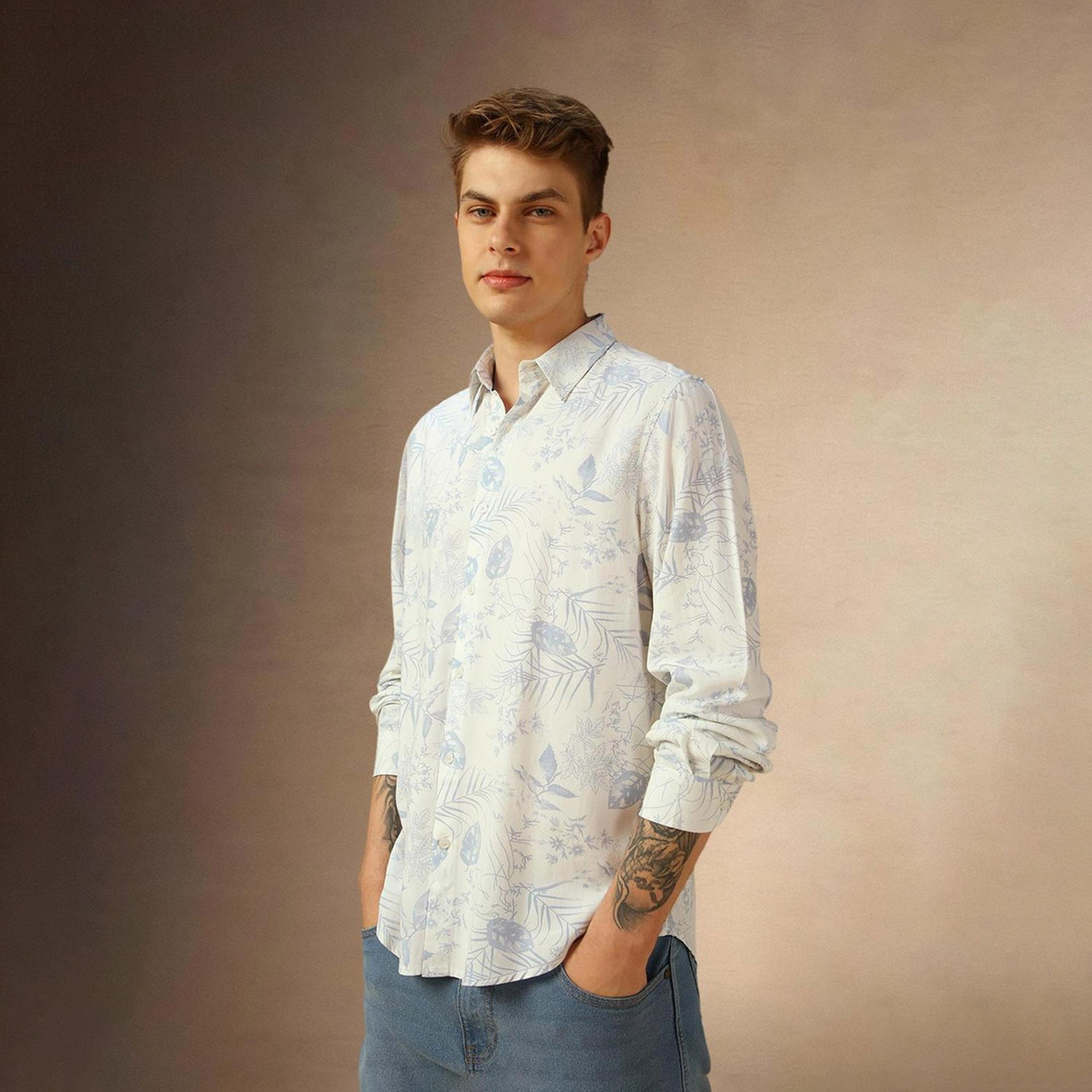 Dennis Lingo X Styli Men Comfort Spread Collar Floral Printed Cotton Casual Shirt-men-clothing-shirts-image-6