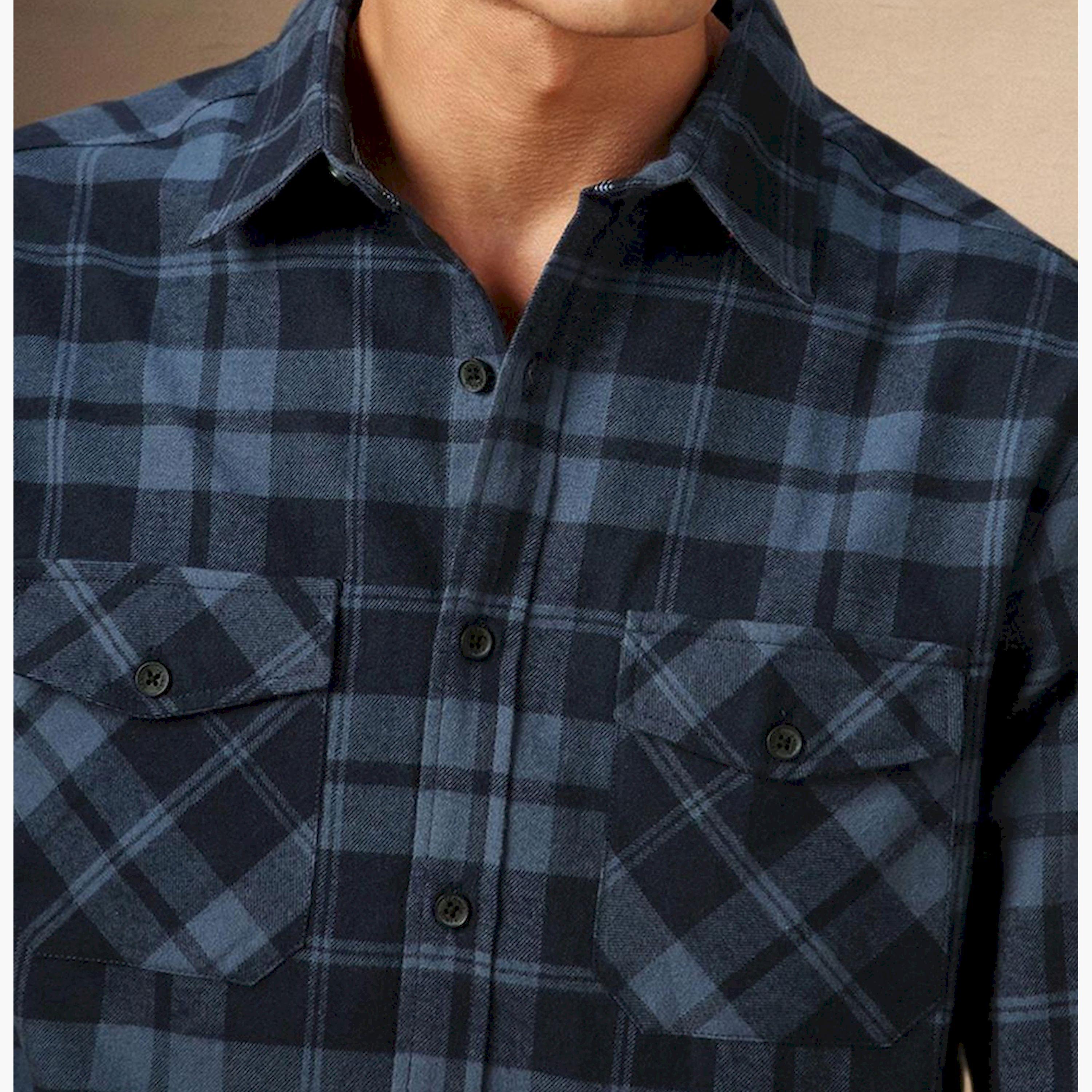 Dennis Lingo X Styli Men Spread Collar Flannel Checked Cotton Relaxed Fit Casual Shirt-men-clothing-shirts-image-6