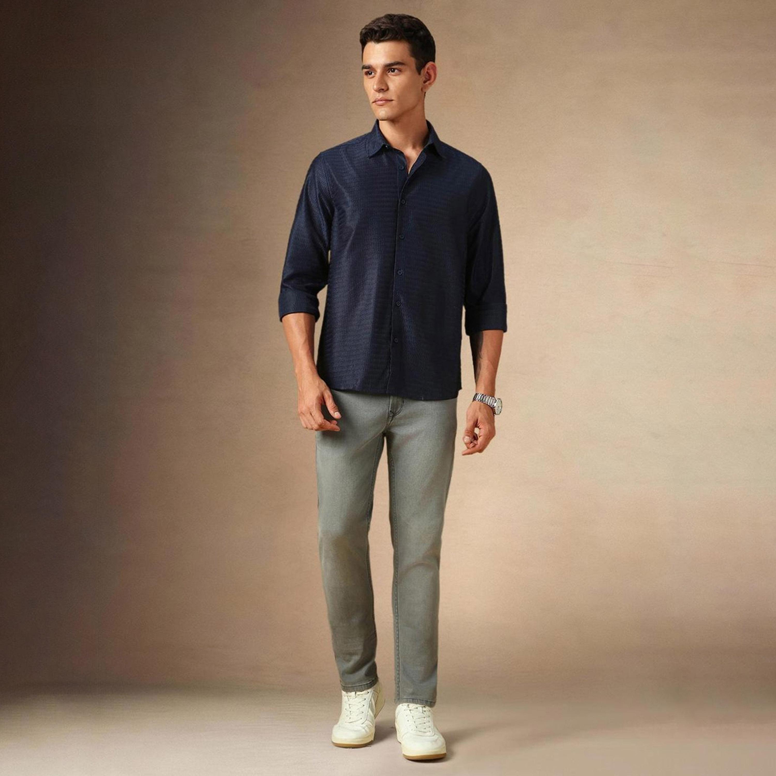 Dennis Lingo X Styli Black Opaque Casual Shirt-men-clothing-shirts-image-2