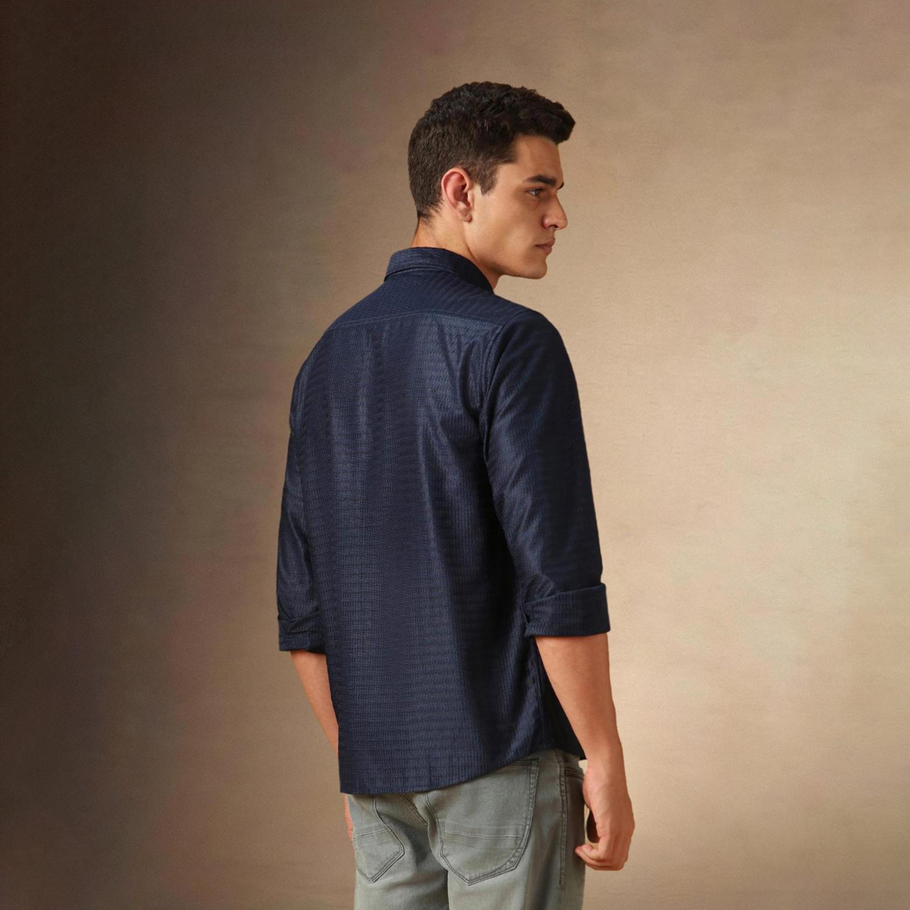 Dennis Lingo X Styli Black Opaque Casual Shirt-men-clothing-shirts-image-3