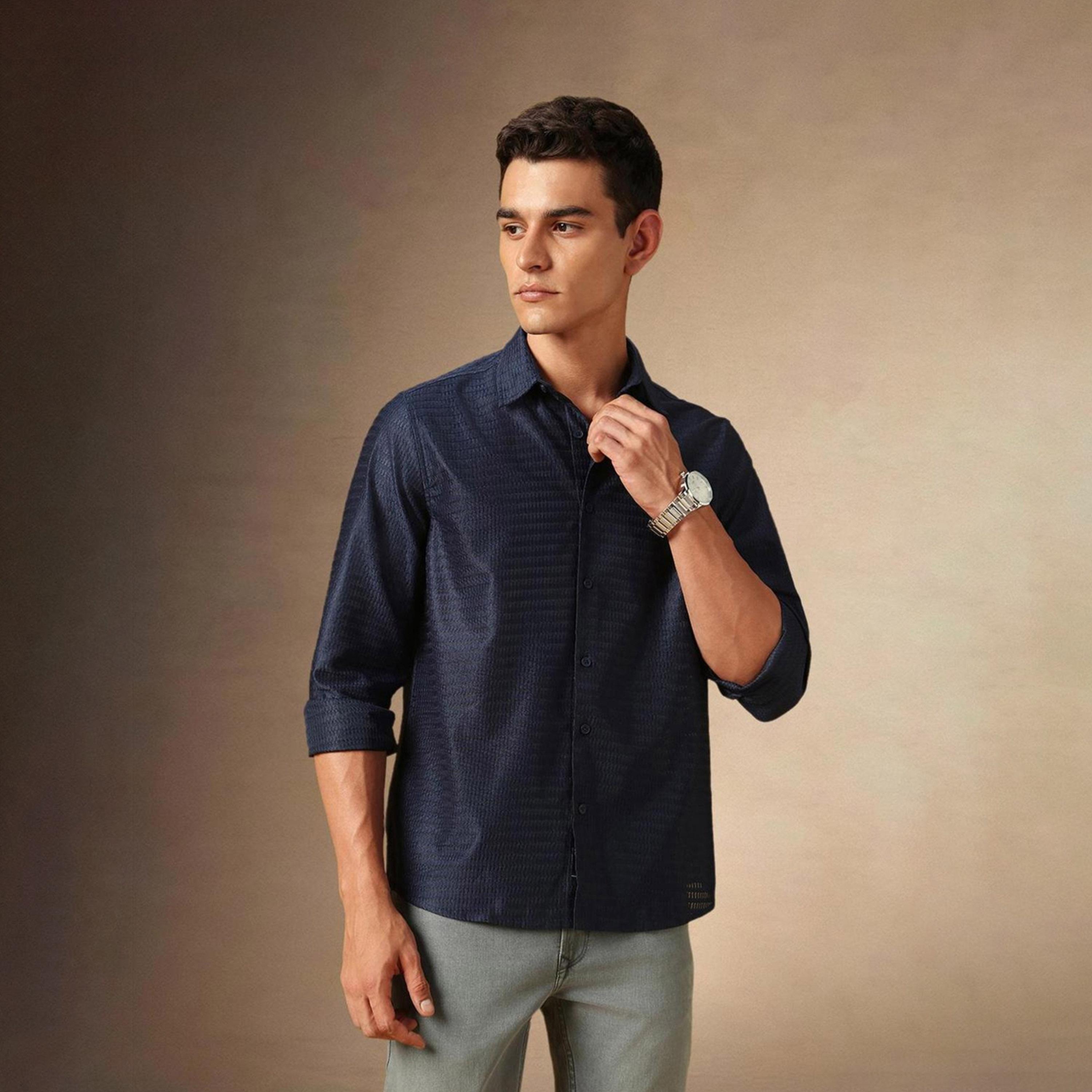 Dennis Lingo X Styli Black Opaque Casual Shirt-men-clothing-shirts-image-5