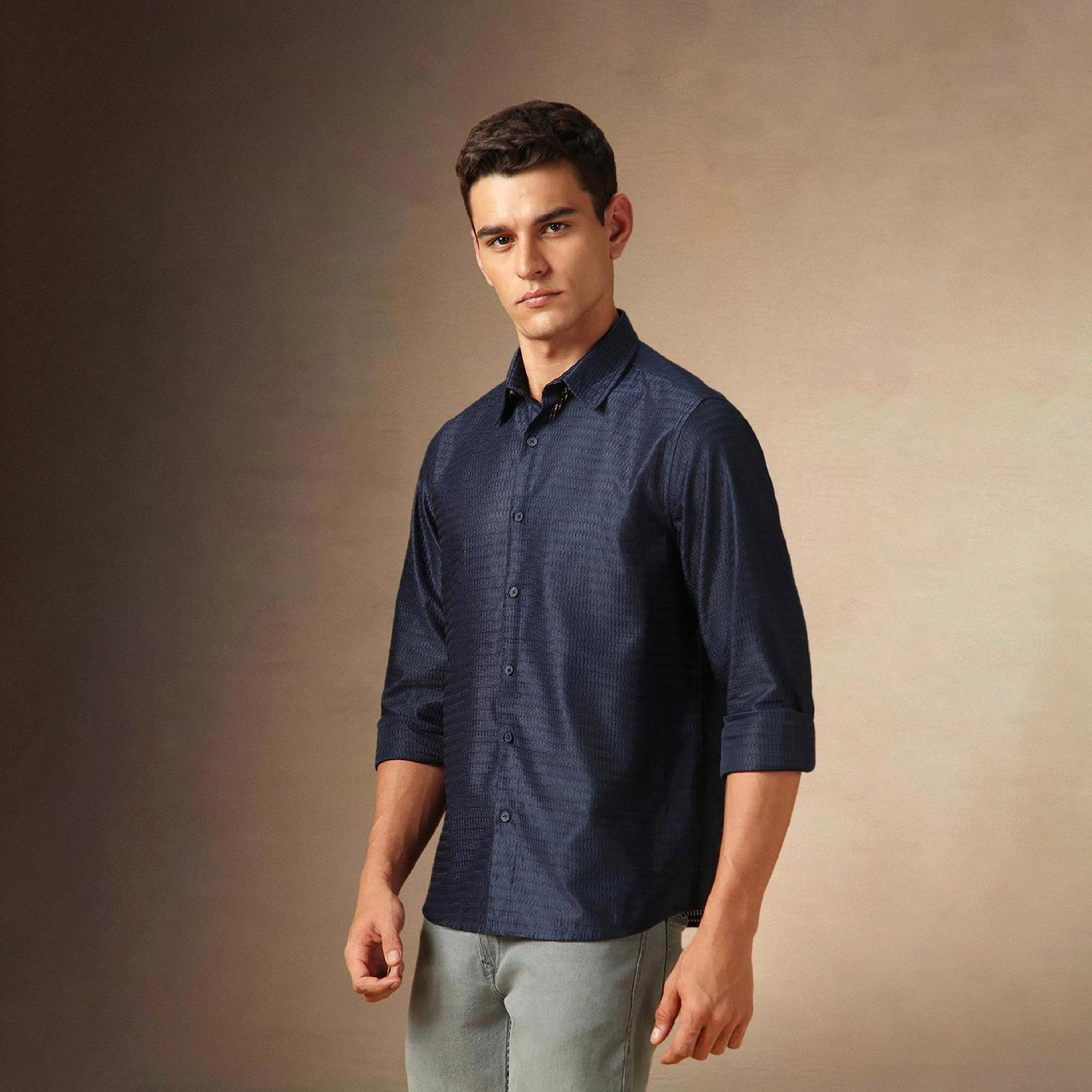 Dennis Lingo X Styli Black Opaque Casual Shirt-men-clothing-shirts-image-6