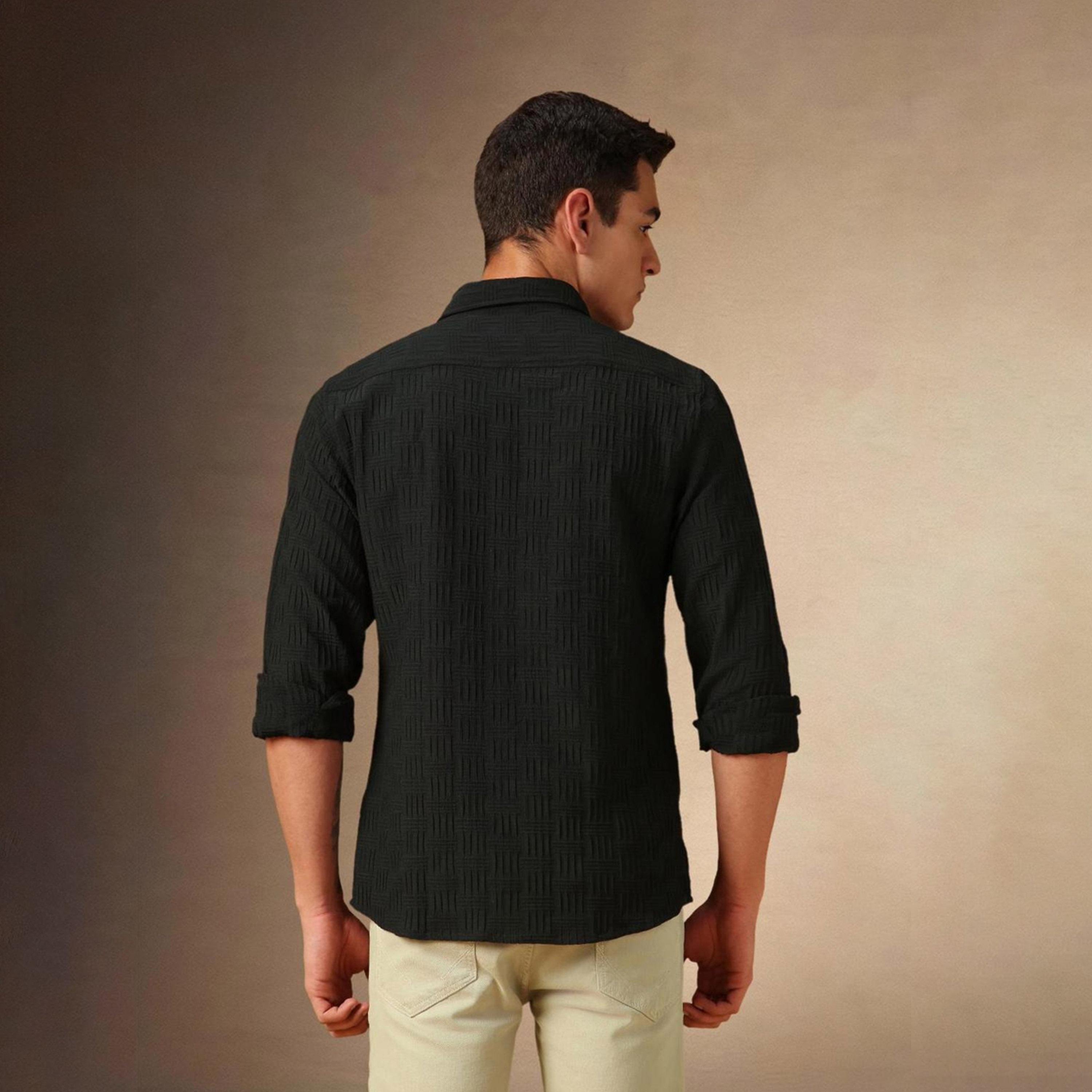 Dennis Lingo X Styli Black Opaque Casual Shirt-men-clothing-shirts-image-3