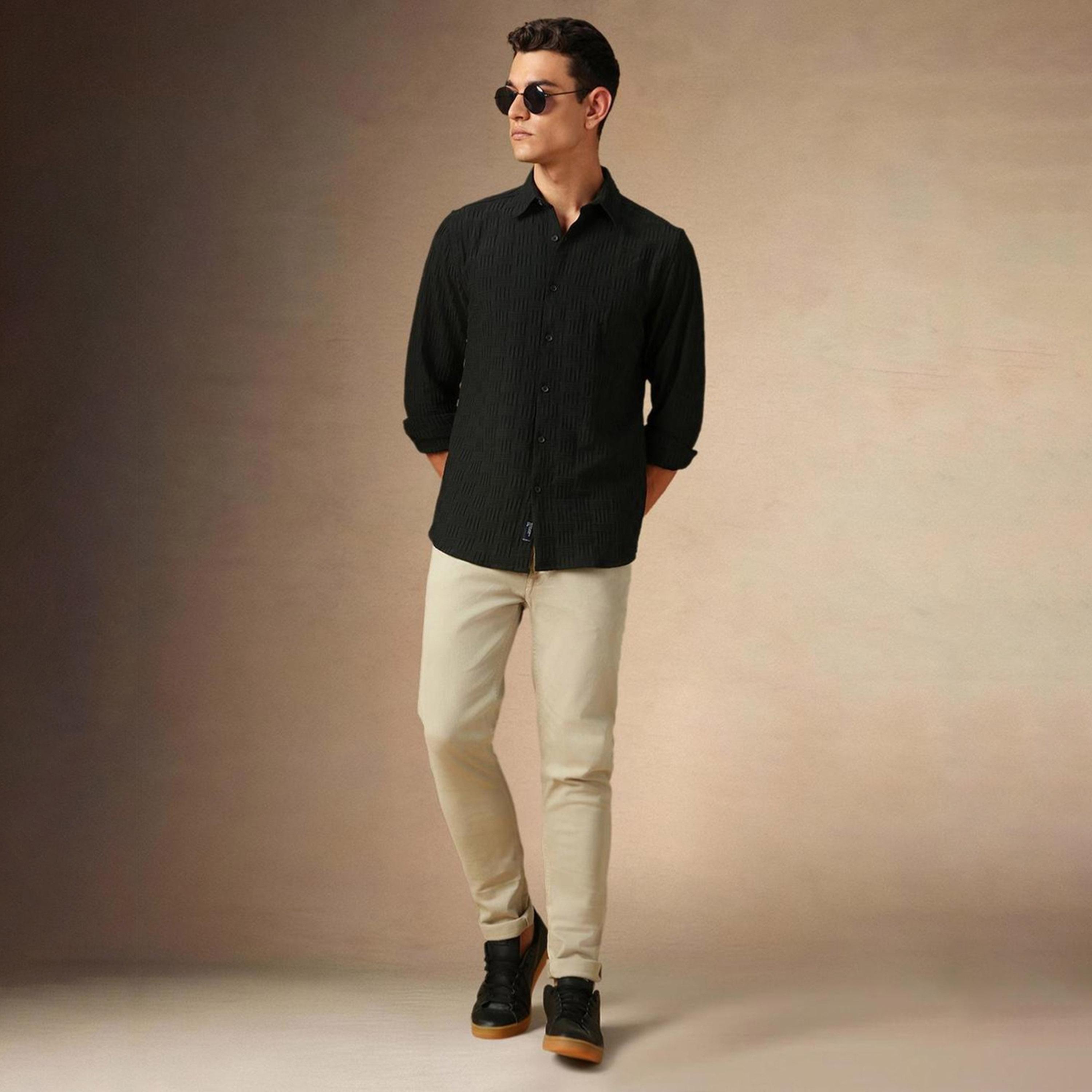 Dennis Lingo X Styli Black Opaque Casual Shirt-men-clothing-shirts-image-5
