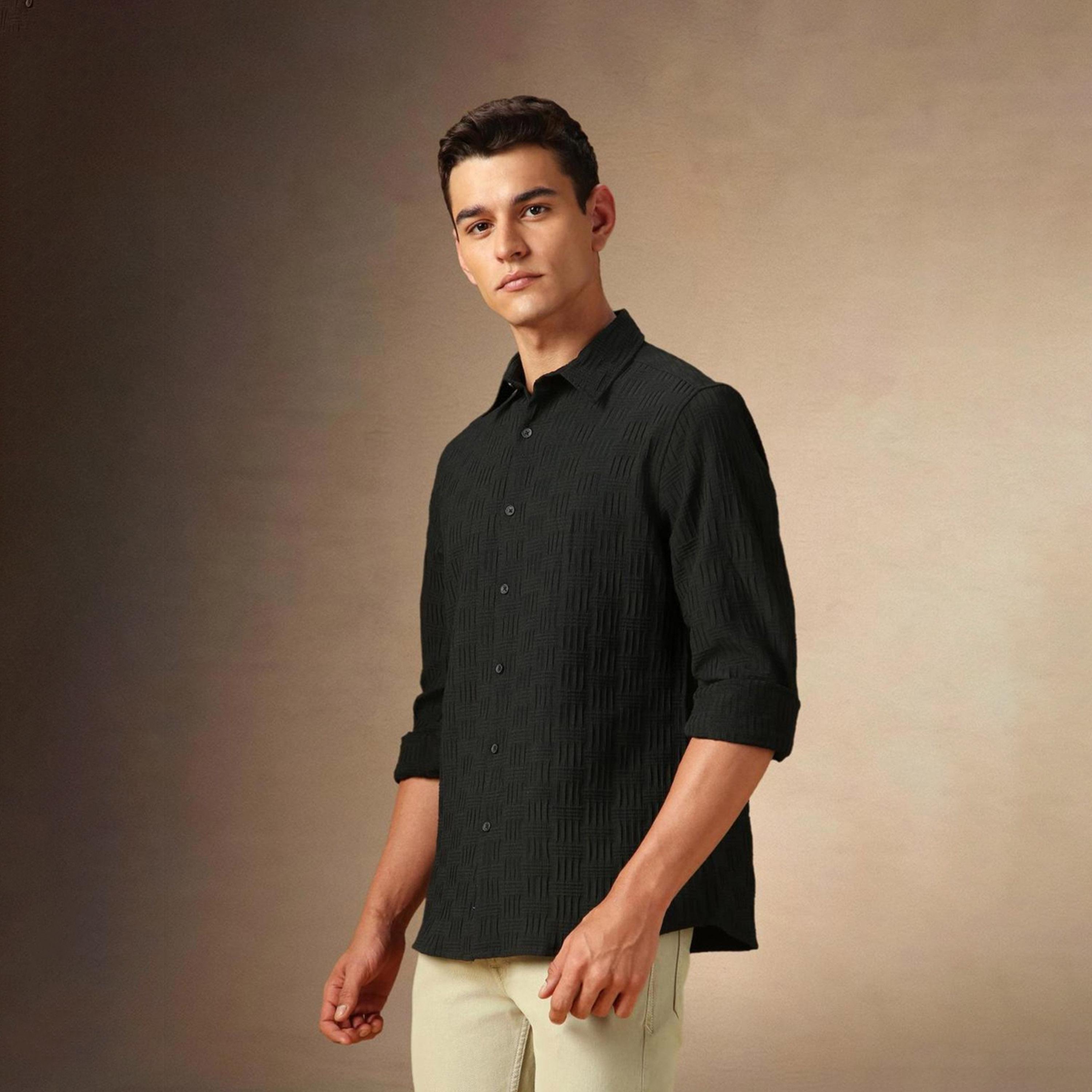 Dennis Lingo X Styli Black Opaque Casual Shirt-men-clothing-shirts-image-6