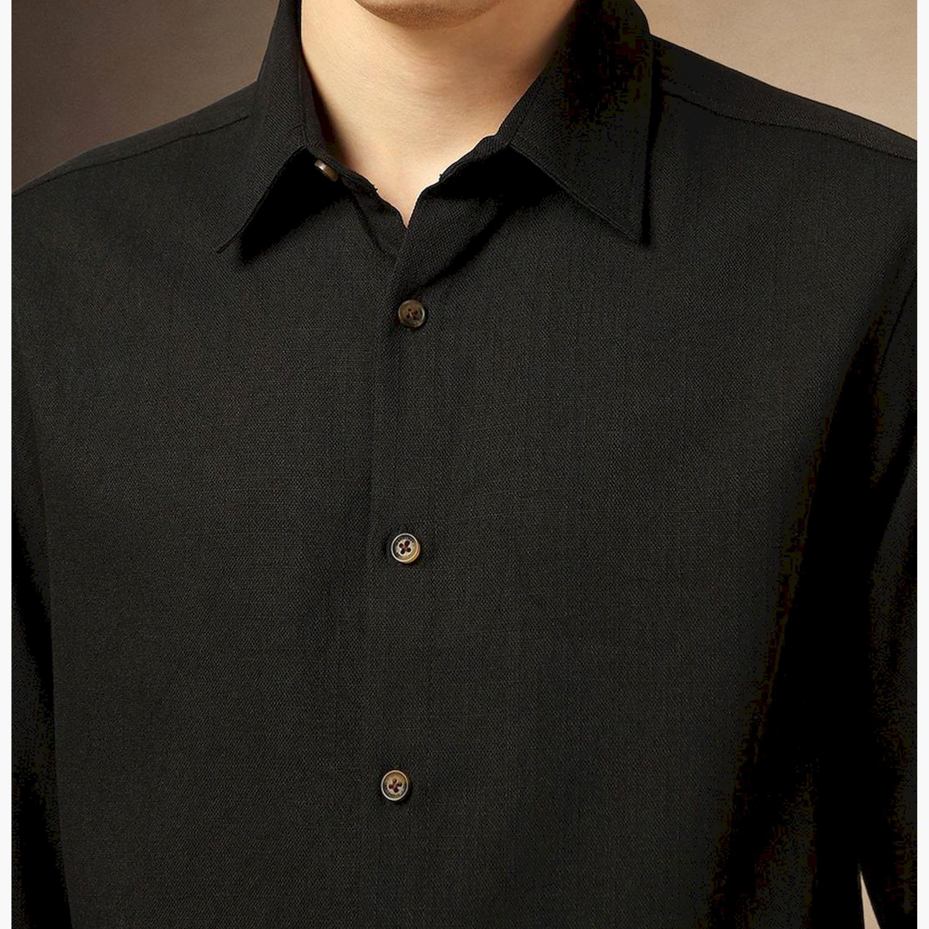 Dennis Lingo X Styli Black Opaque Casual Shirt-men-clothing-shirts-image-5