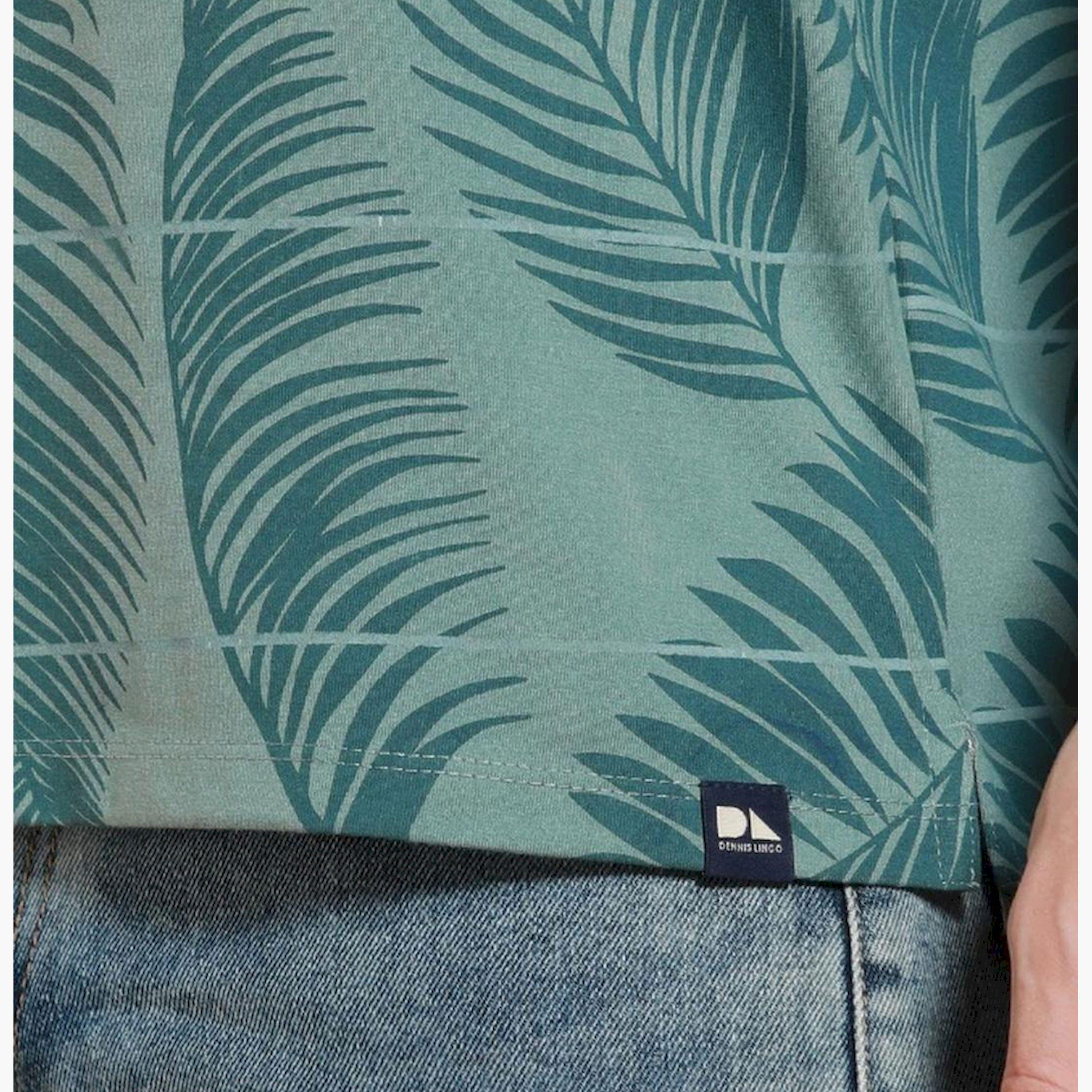 دينيس لينغو× ستايلي-  تي شيرت قطني ياقة بولو مورّد لون أخضر-men-clothing-tshirtsandpolos-tshirts-image-6