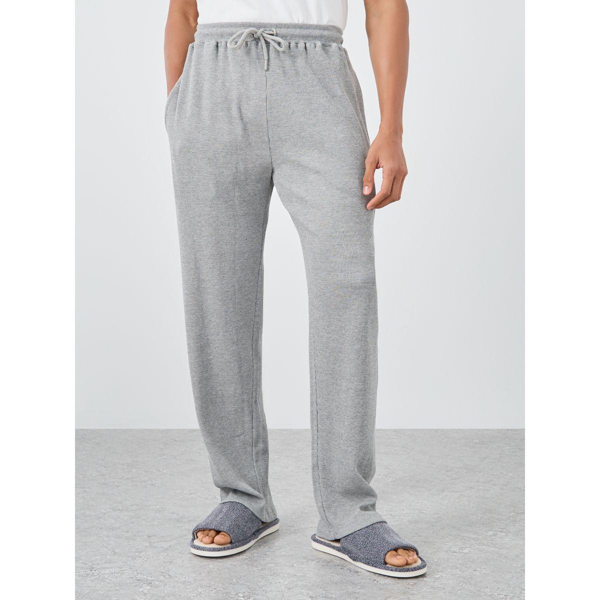 بنطال بتفاصيل بارزة الملمس وأربطة-men-clothing-nightwear-pyjamaandshorts-image-1