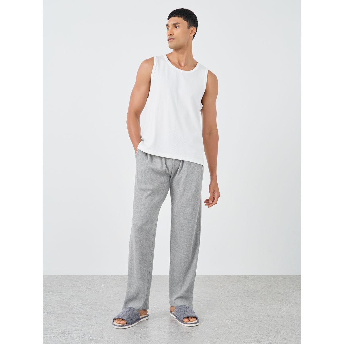Styli Textured Open Hem Pants with Drawstring-men-clothing-nightwear-pyjamaandshorts-image-2
