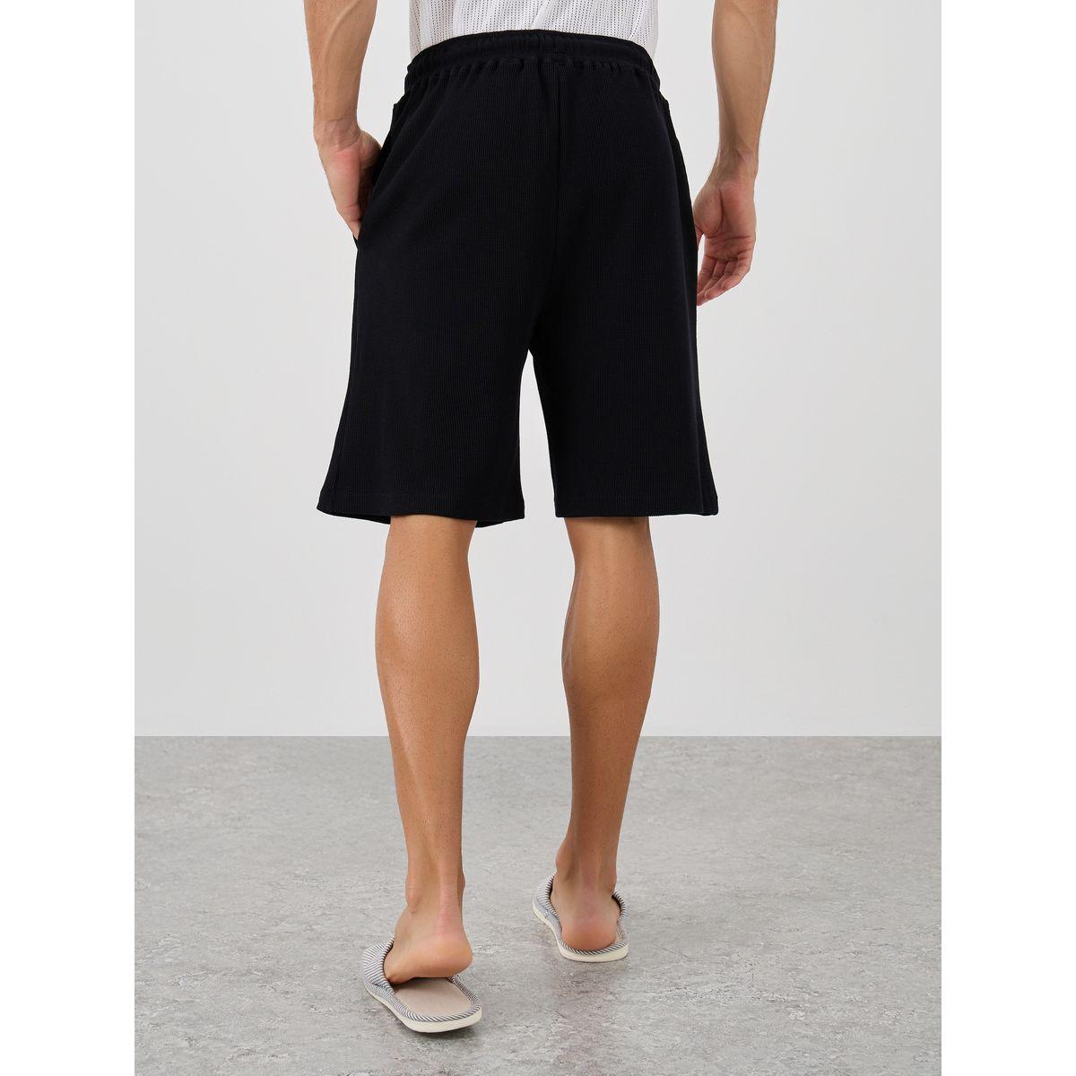 شورت محبوك بنمط وافل مع أربطة-men-clothing-nightwear-pyjamaandshorts-image-4