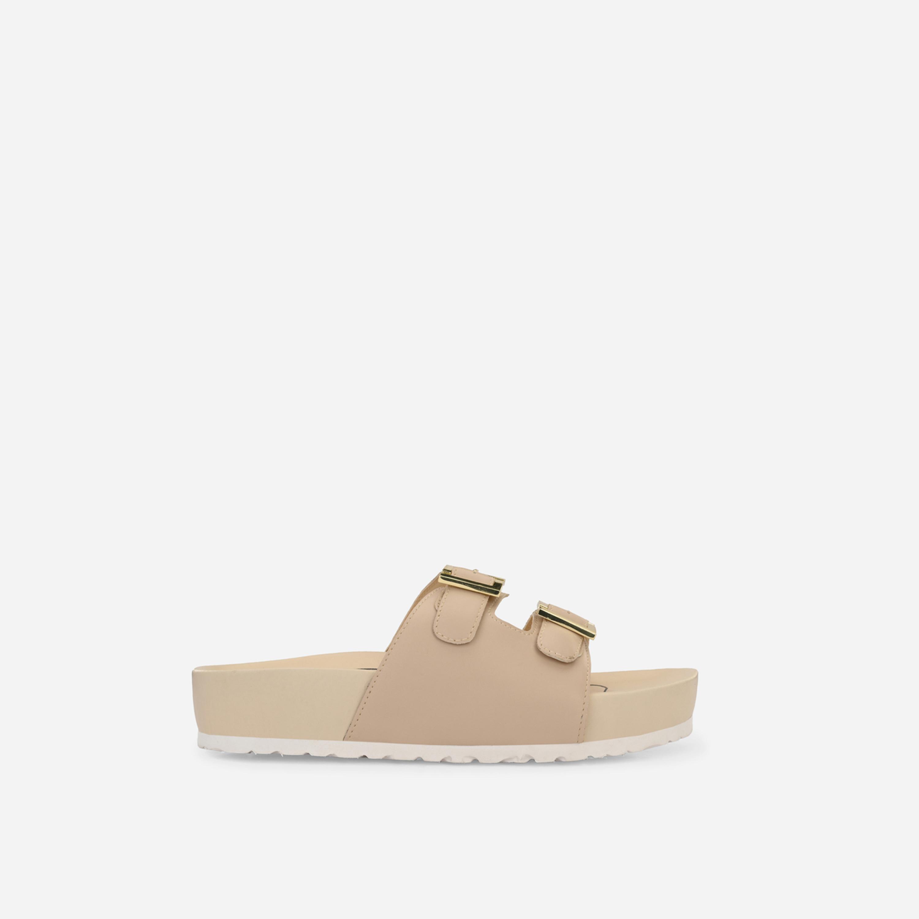 Fresh Feet x Styli Buckle Detail Michelle Orthopedic Sandals-women-shoes-sandals-flats-image-3