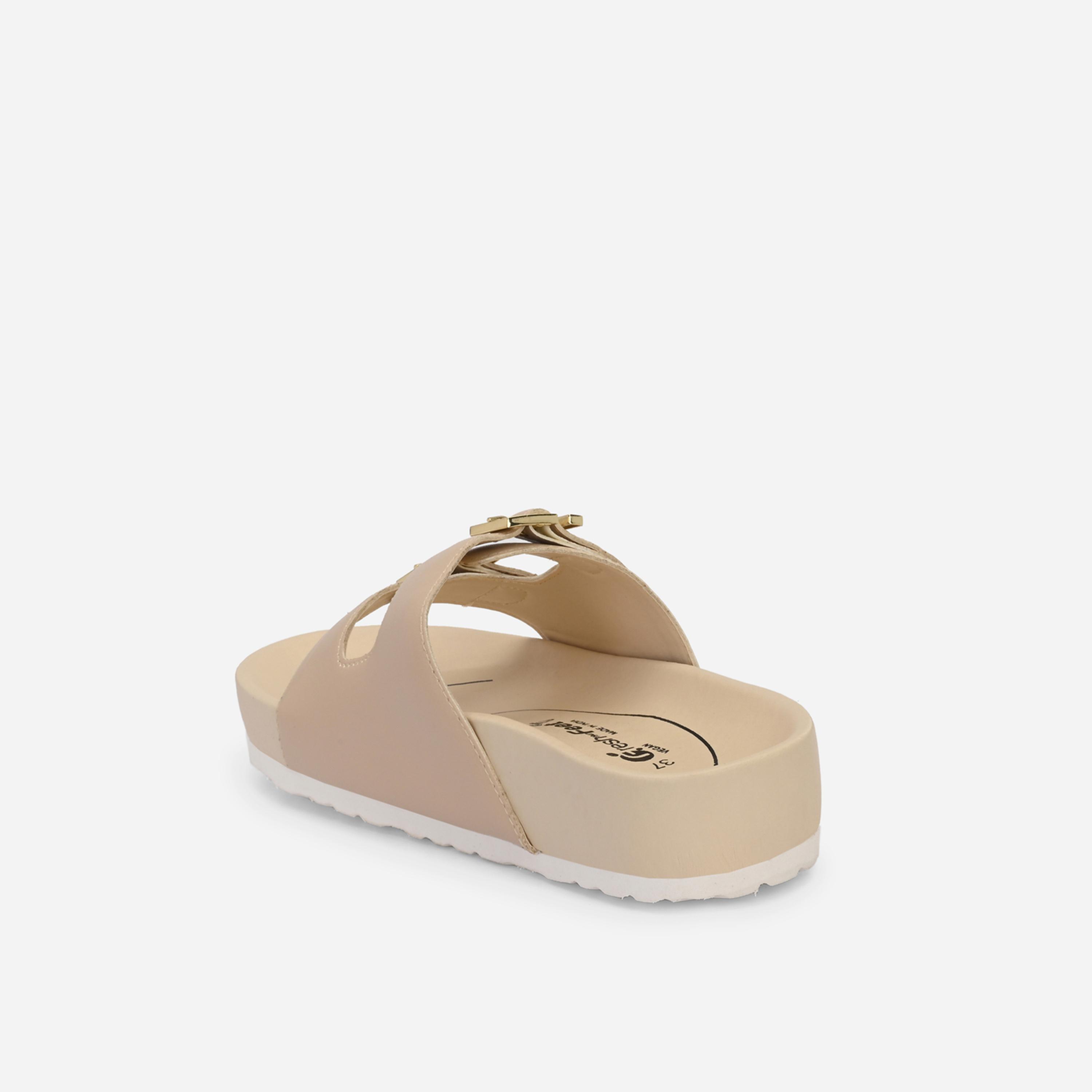 Fresh Feet x Styli Buckle Detail Michelle Orthopedic Sandals-women-shoes-sandals-flats-image-4