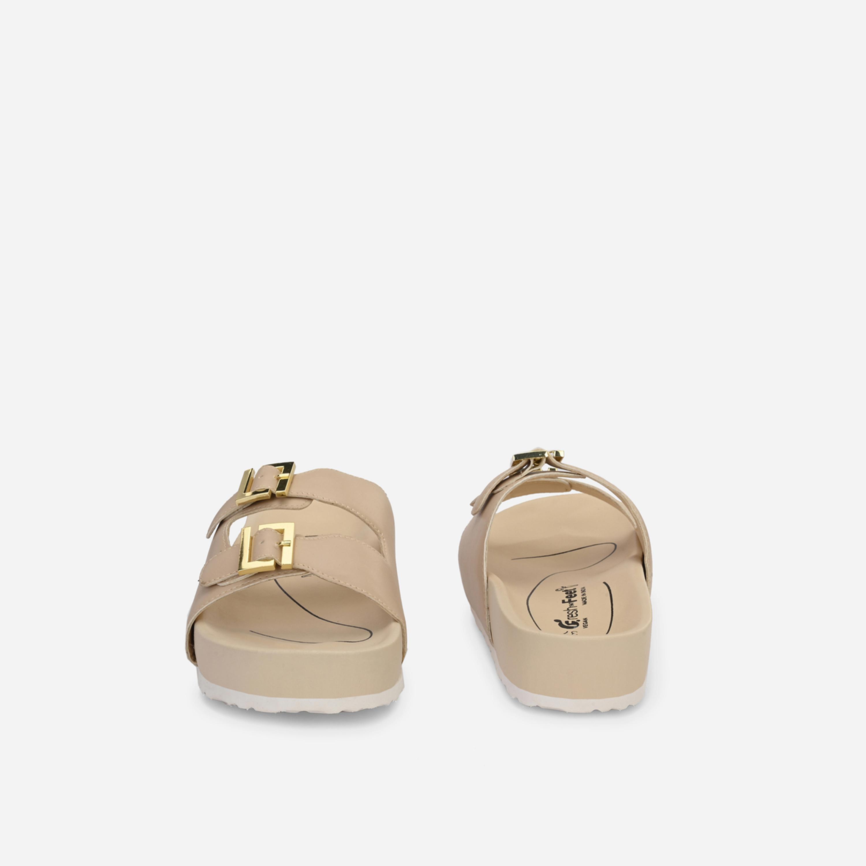 Fresh Feet x Styli Buckle Detail Michelle Orthopedic Sandals-women-shoes-sandals-flats-image-5