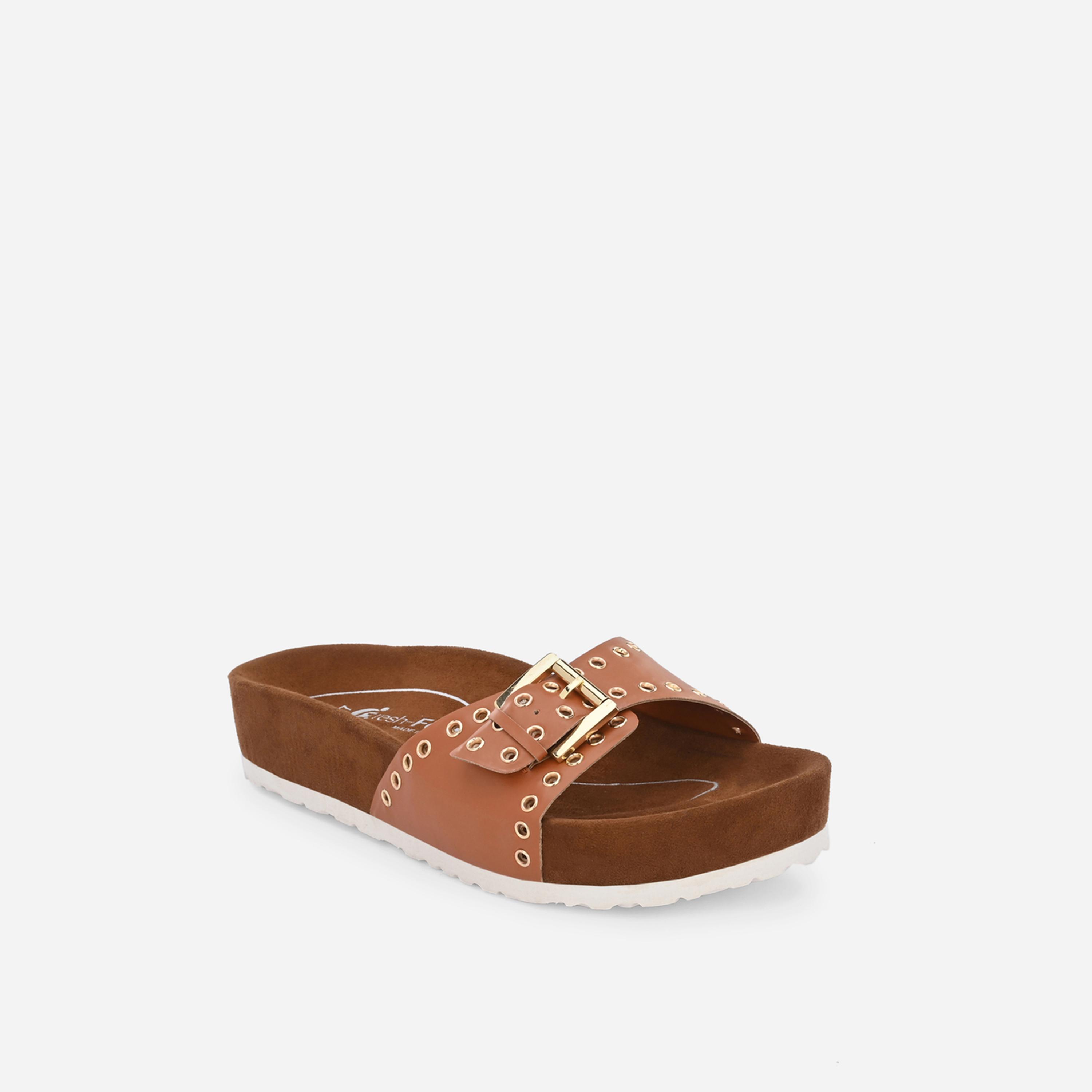 فريش فيت × ستايلي - صندل ميا التقويمي بحزام إبزيم-women-shoes-sandals-flats-image-3