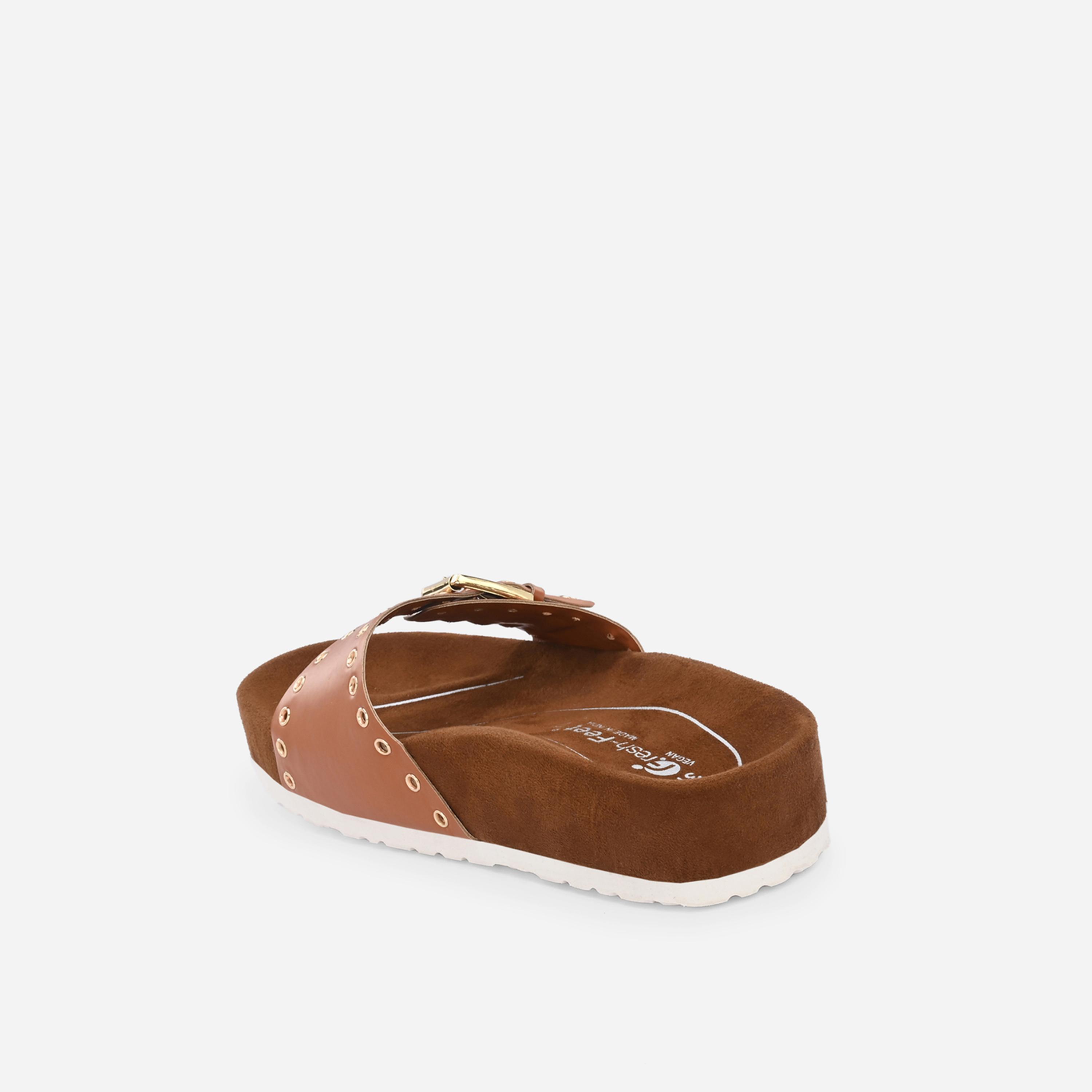 فريش فيت × ستايلي - صندل ميا التقويمي بحزام إبزيم-women-shoes-sandals-flats-image-5