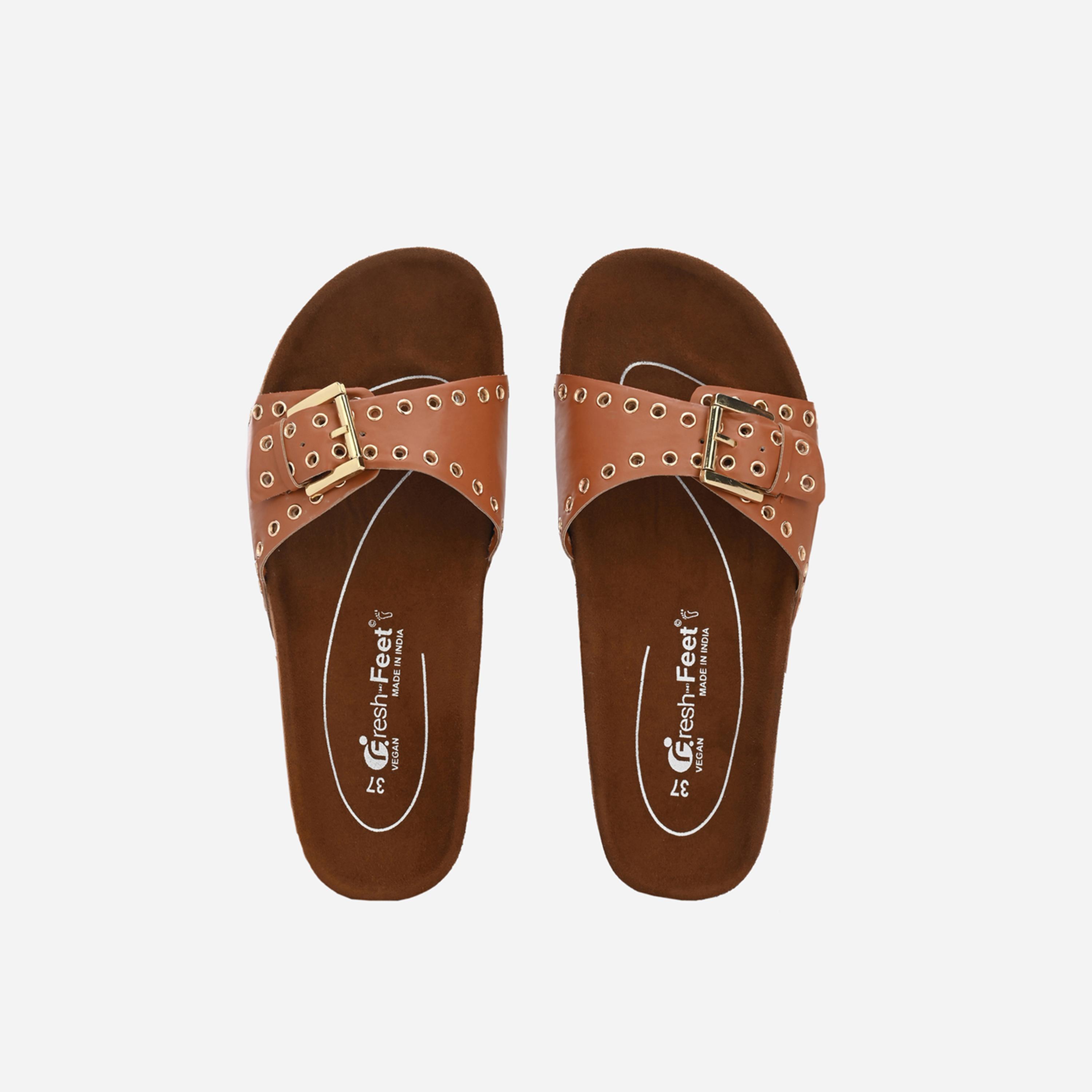 فريش فيت × ستايلي - صندل ميا التقويمي بحزام إبزيم-women-shoes-sandals-flats-image-7
