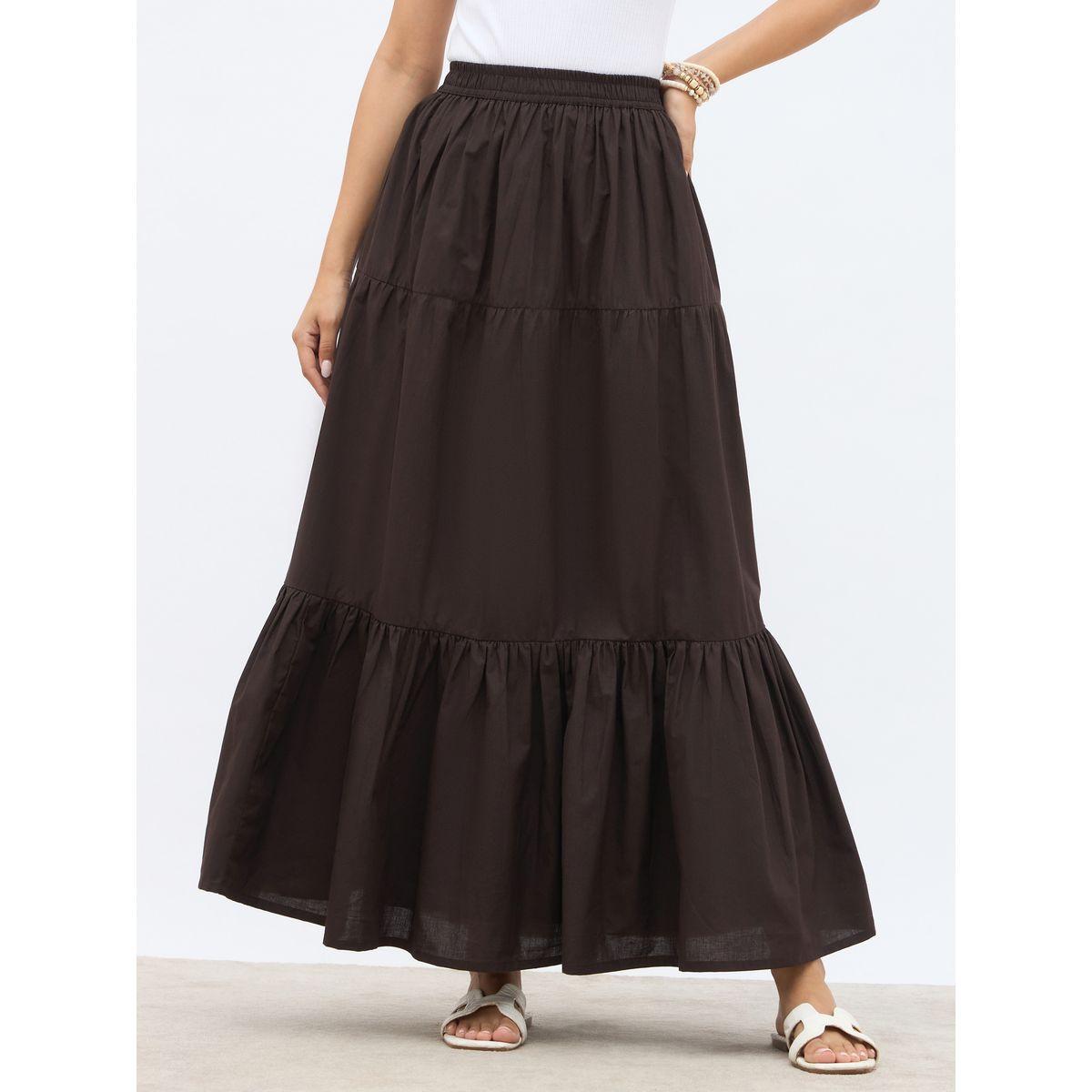Styli Elasticated Waistband Tiered Maxi Skirt-women-clothing-bottoms-skirts-image-2