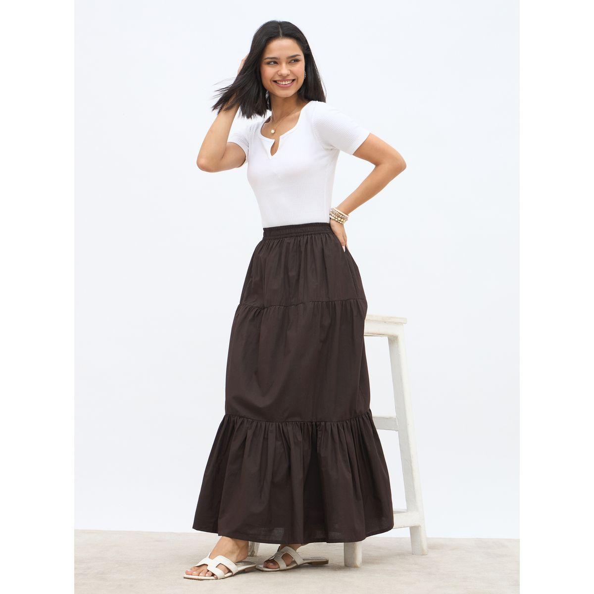 Styli Elasticated Waistband Tiered Maxi Skirt-women-clothing-bottoms-skirts-image-6