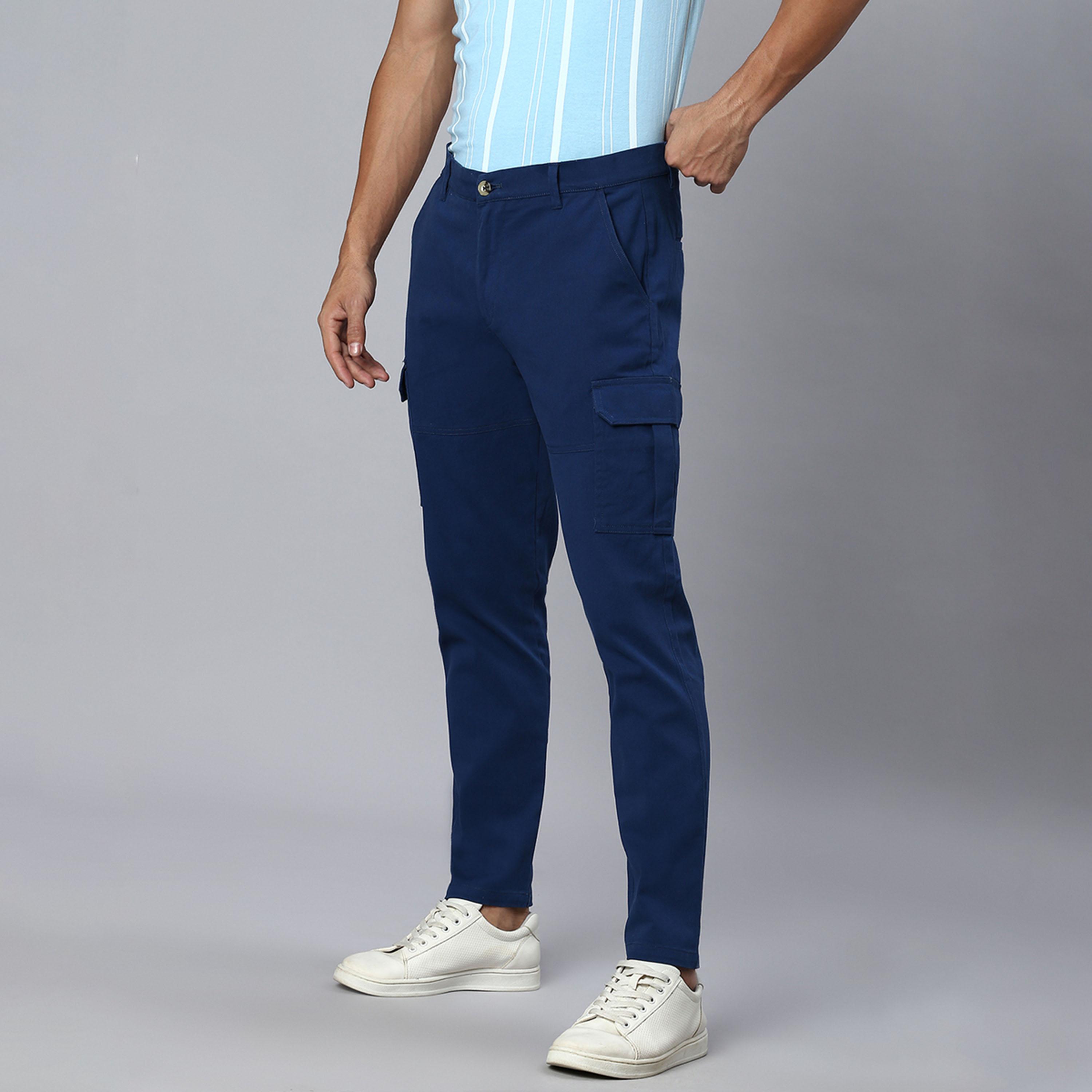 هاي ستار × ستايلي-  بنطال عالي الارتفاع وقصة عادية مع جيوب-men-clothing-bottoms-trousersandchinos-trousers-image-2