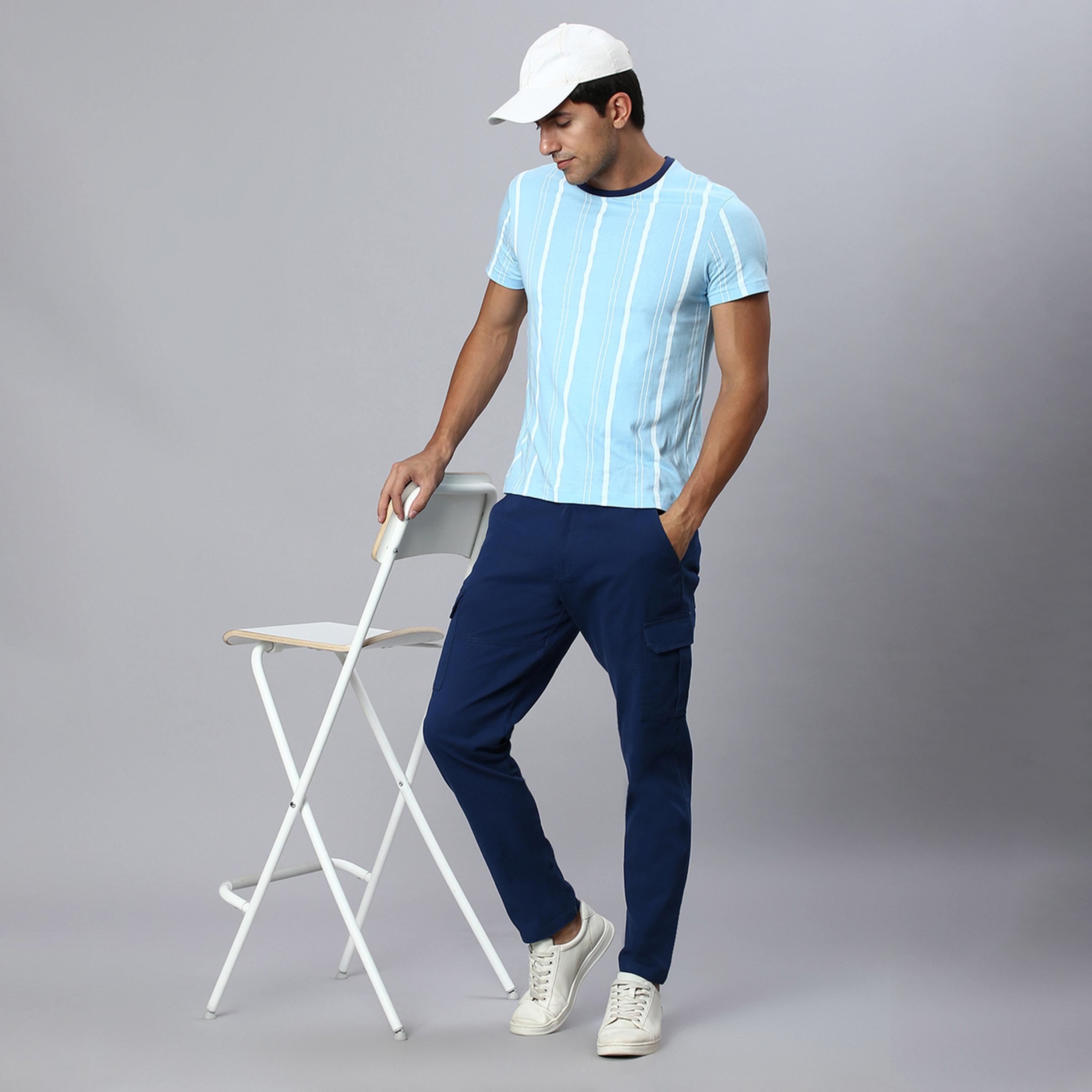 هاي ستار × ستايلي-  بنطال عالي الارتفاع وقصة عادية مع جيوب-men-clothing-bottoms-trousersandchinos-trousers-image-5