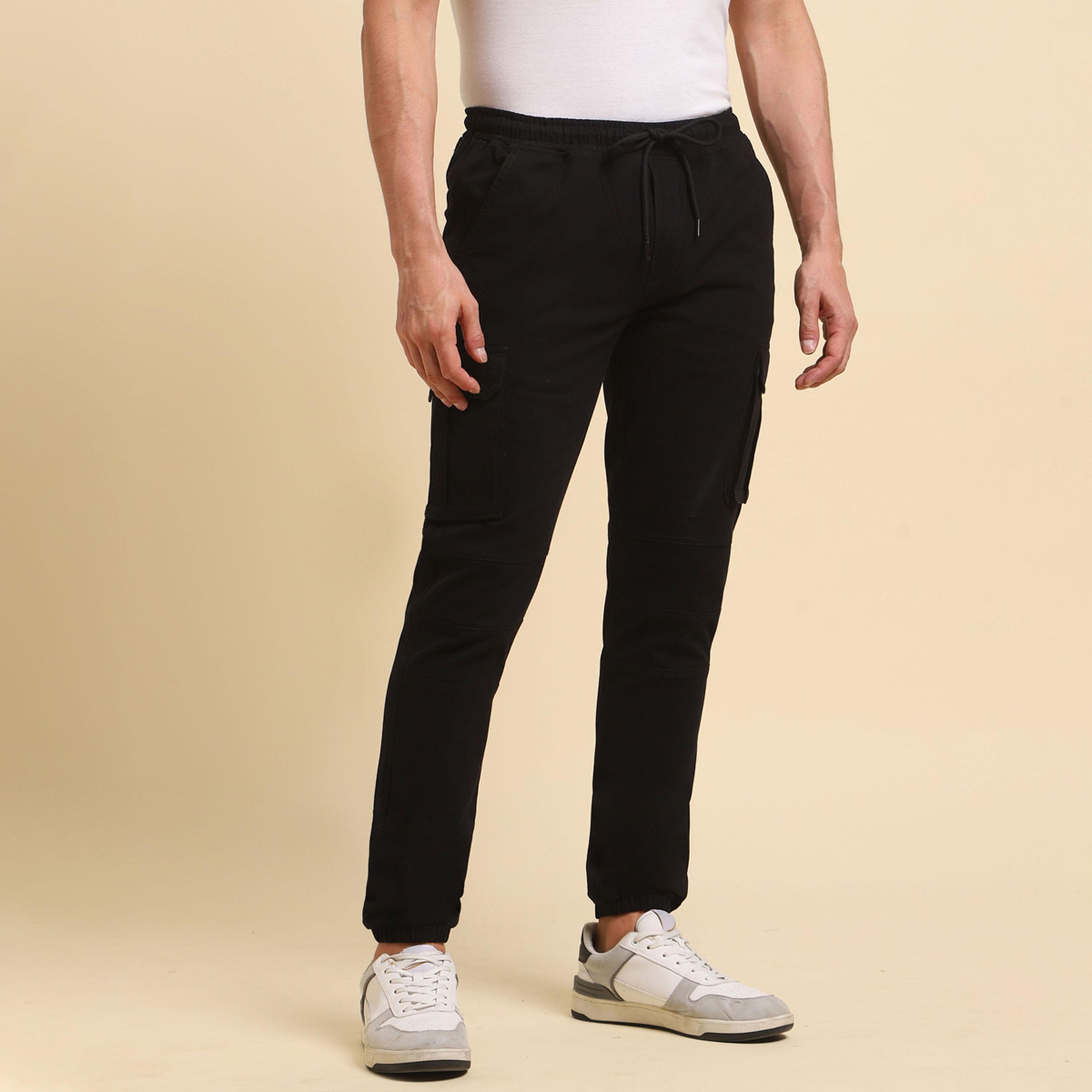 هاي ستار × ستايلي-  بنطال عالي الارتفاع وقصة عادية مع جيوب-men-clothing-bottoms-trousersandchinos-trousers-image-2