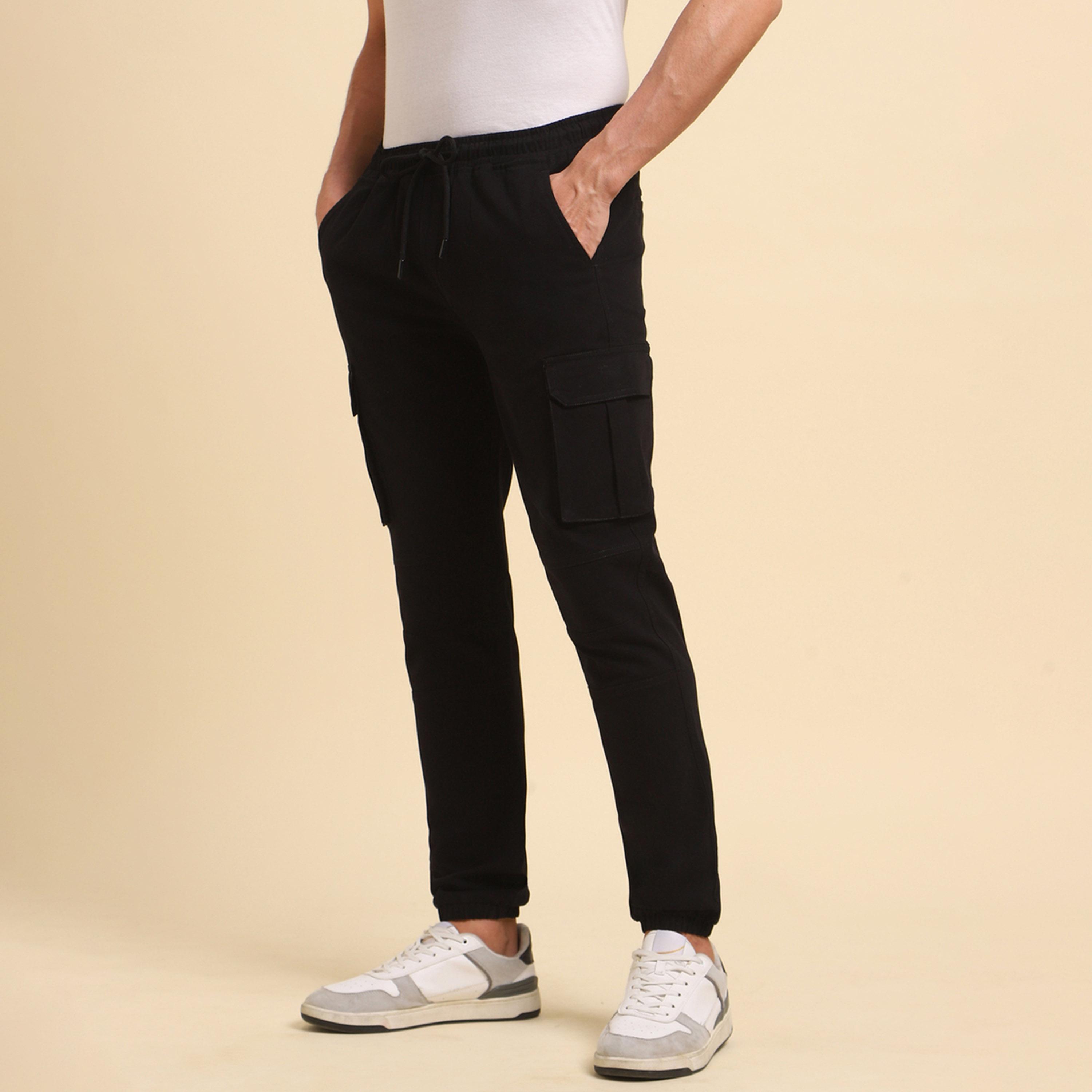 هاي ستار × ستايلي-  بنطال عالي الارتفاع وقصة عادية مع جيوب-men-clothing-bottoms-trousersandchinos-trousers-image-3