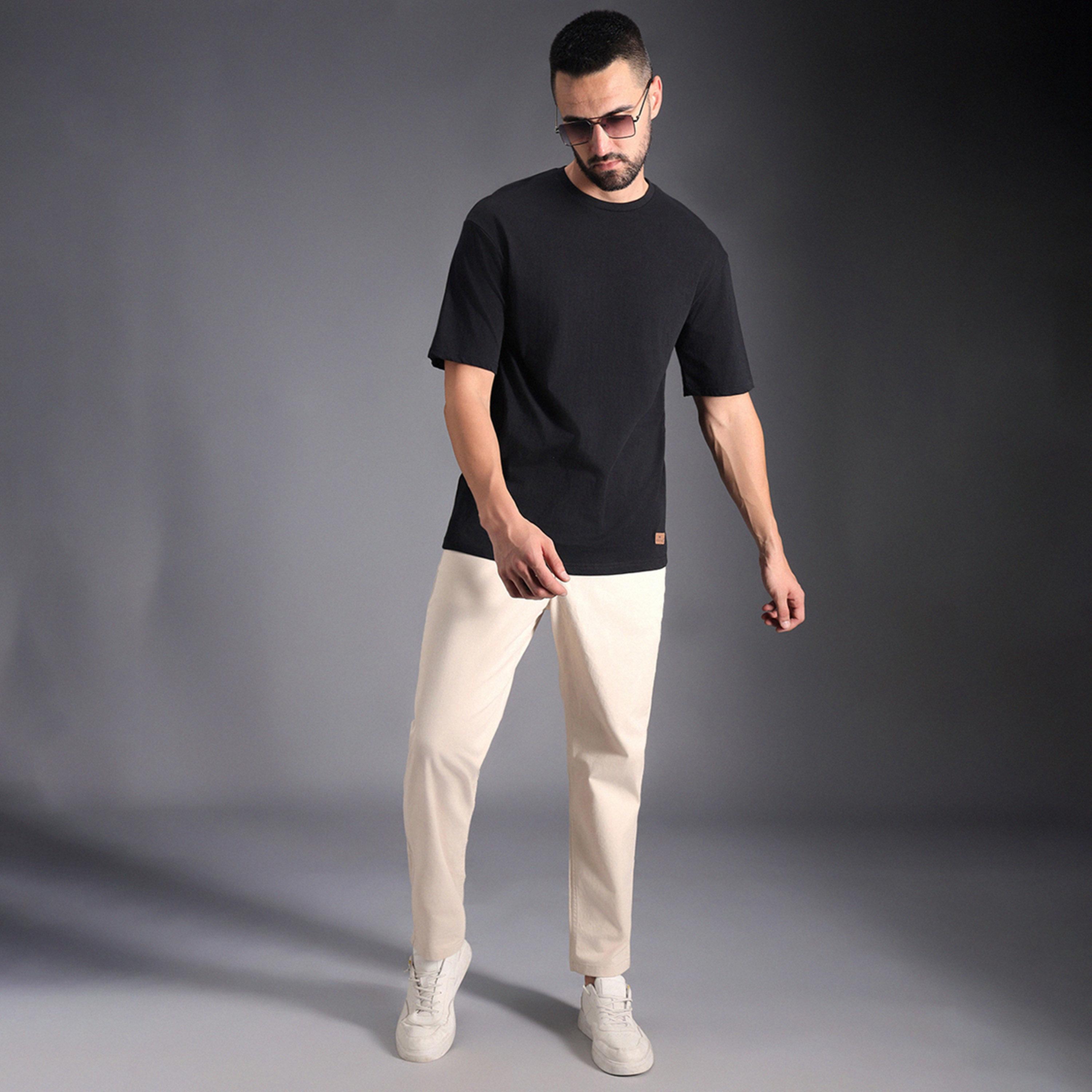 High Star X Styli Men Beige Trousers-men-clothing-bottoms-trousersandchinos-trousers-image-5