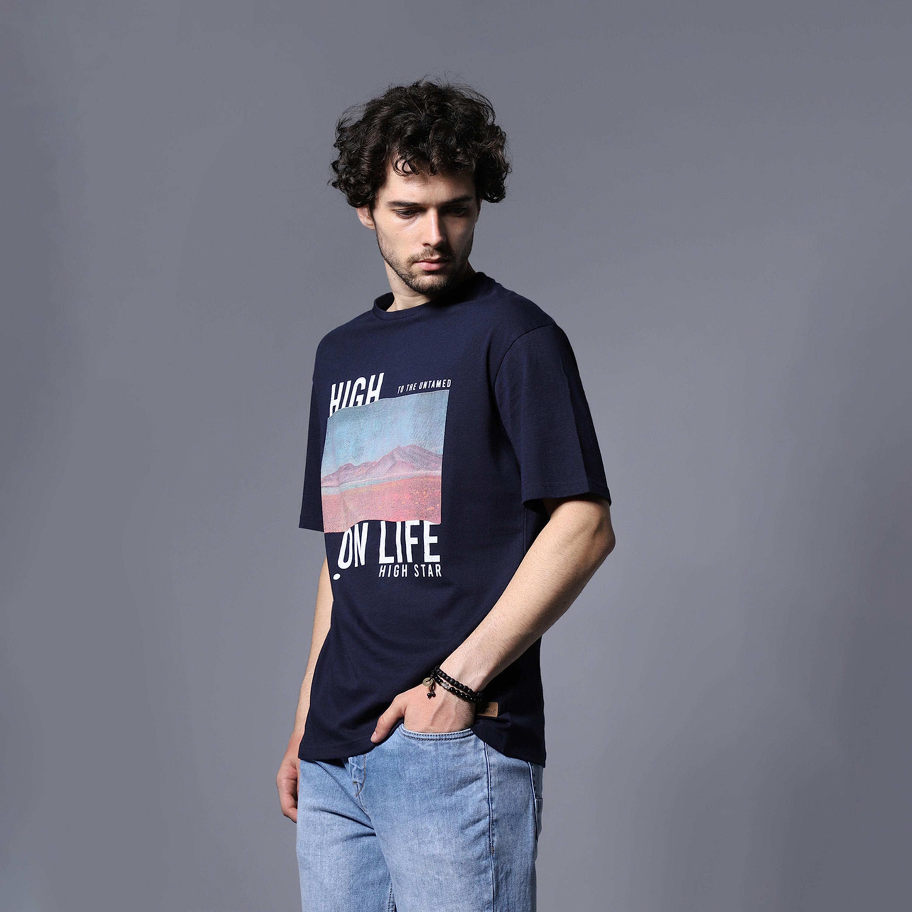 High Star X Styli Men Blue Tshirts-men-clothing-tshirtsandpolos-tshirts-image-1