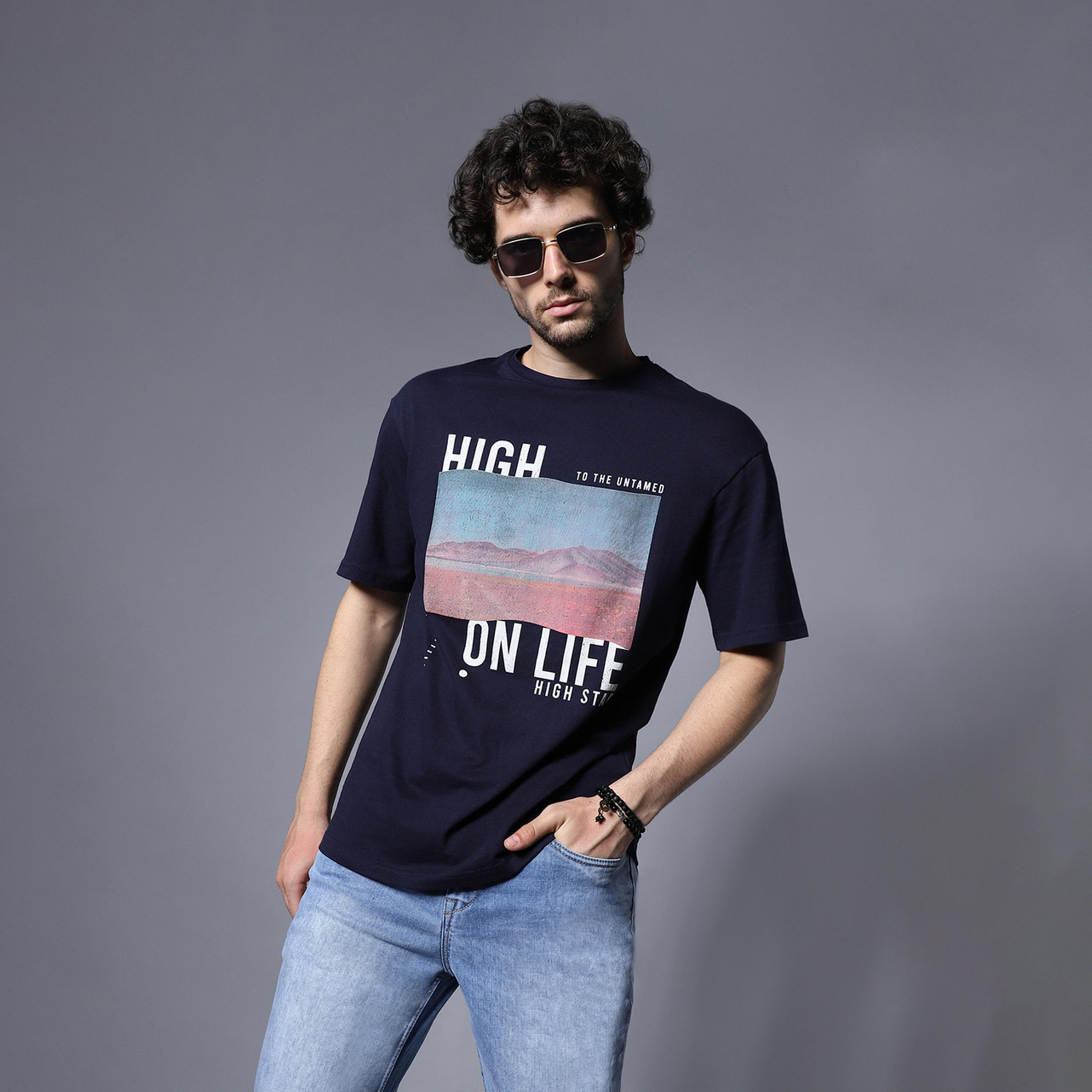 هاي ستار × ستايلي-  تي شيرت للرجال أزرق-men-clothing-tshirtsandpolos-tshirts-image-4