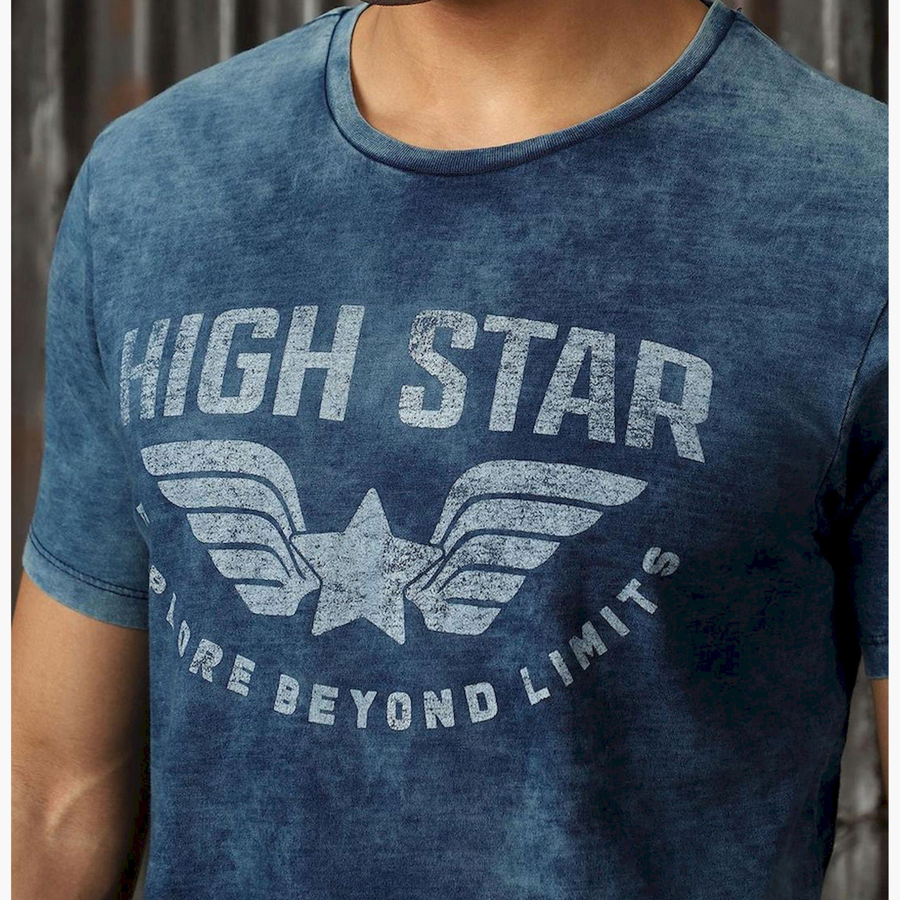 هاي ستار × ستايلي-  تي شيرت للرجال متوسط أزرق-men-clothing-tshirtsandpolos-tshirts-image-4