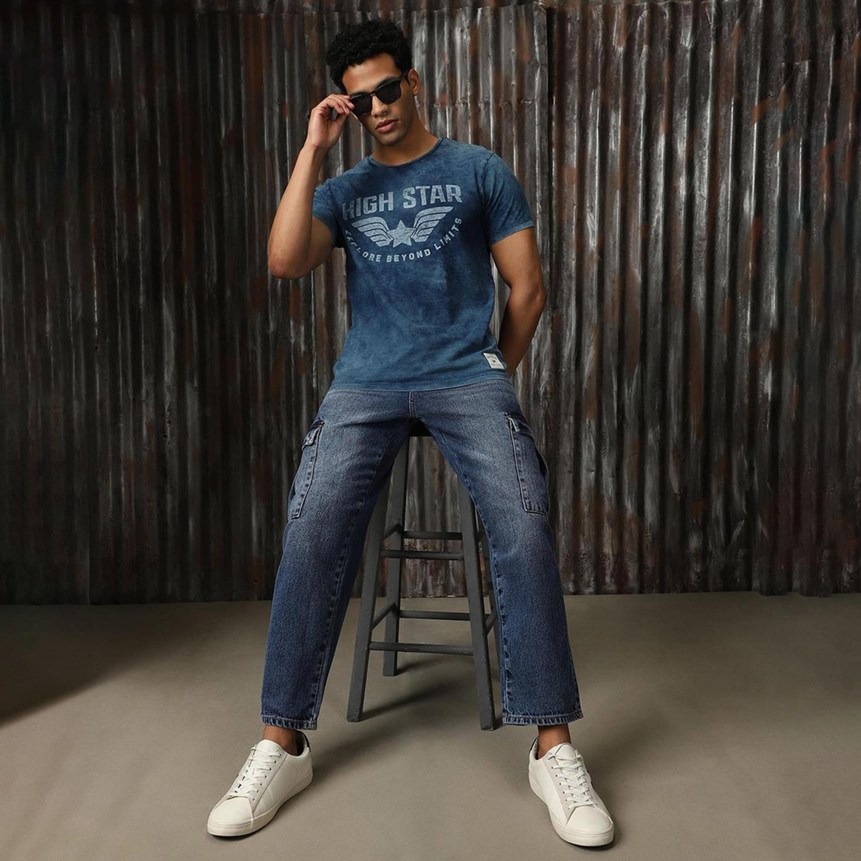 High Star X Styli Men Mid blue T-shirts-men-clothing-tshirtsandpolos-tshirts-image-5
