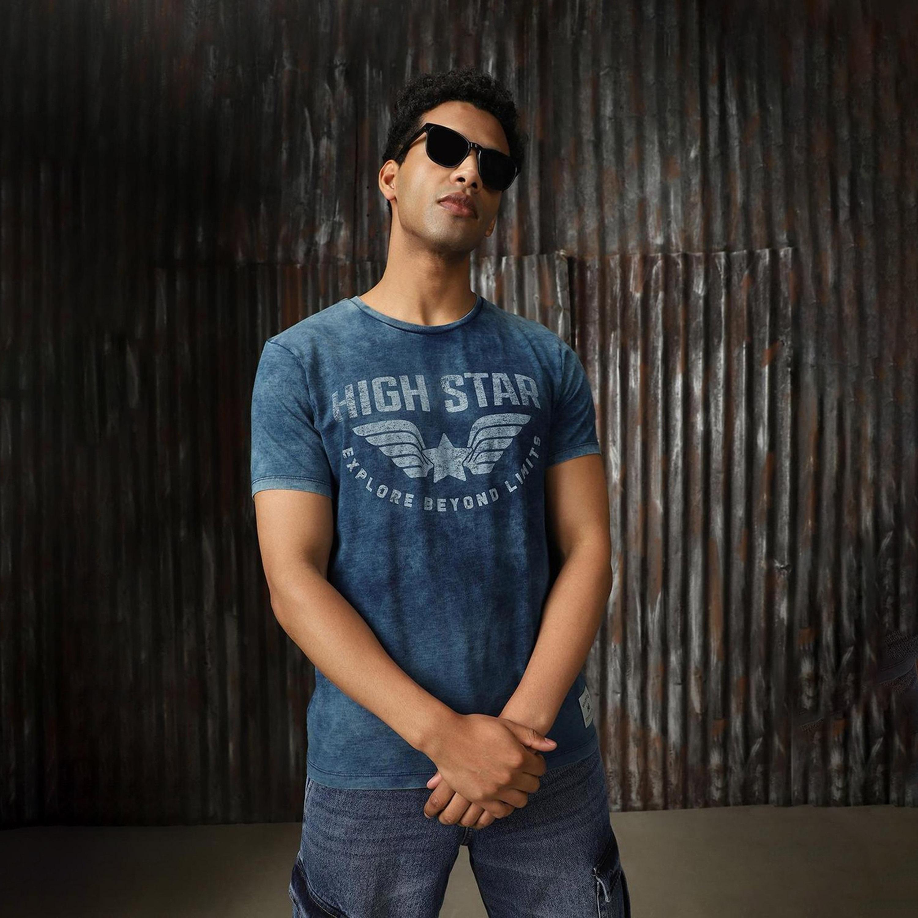 High Star X Styli Men Mid blue T-shirts-men-clothing-tshirtsandpolos-tshirts-image-6