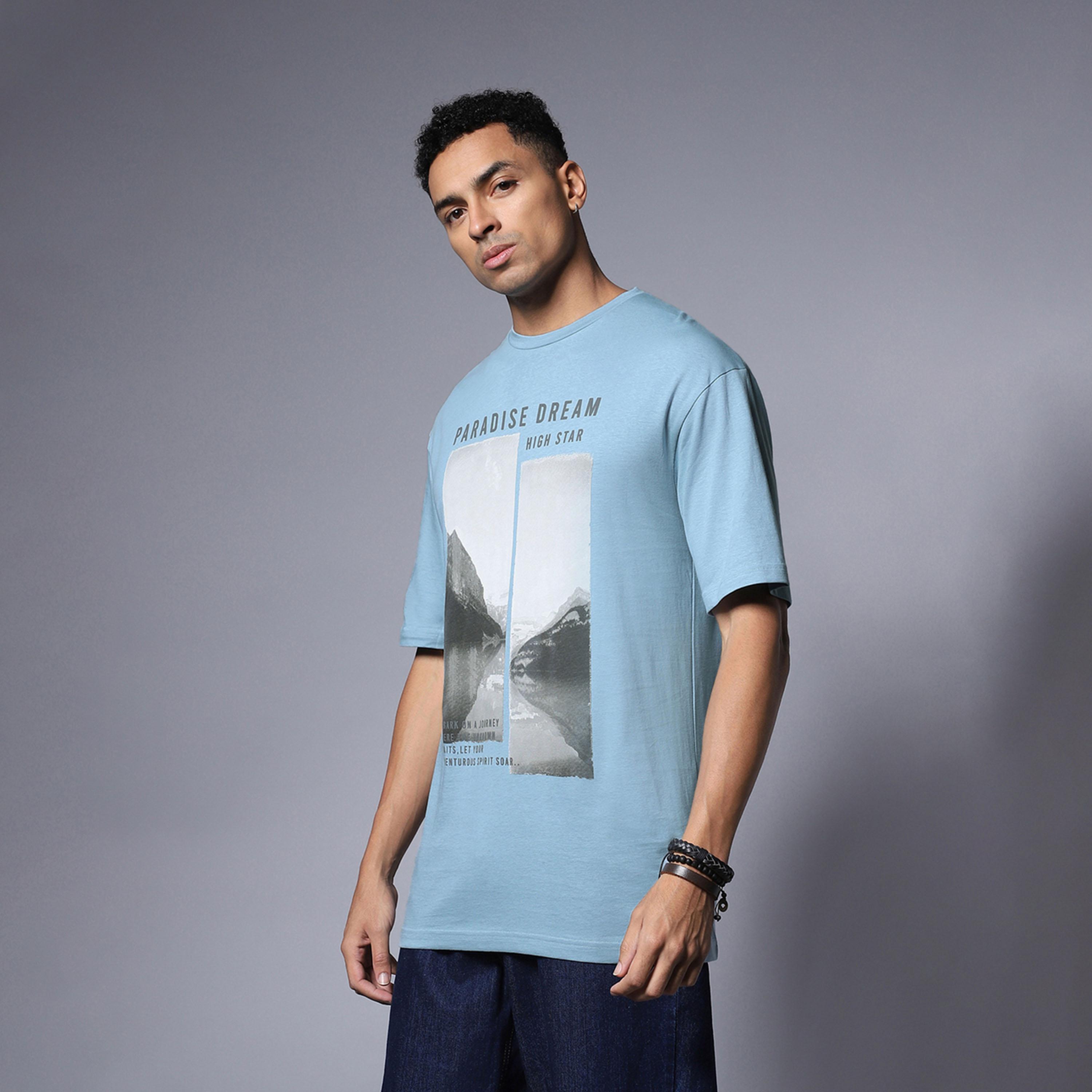 هاي ستار × ستايلي-  تي شيرت للرجال أزرق-men-clothing-tshirtsandpolos-tshirts-image-2