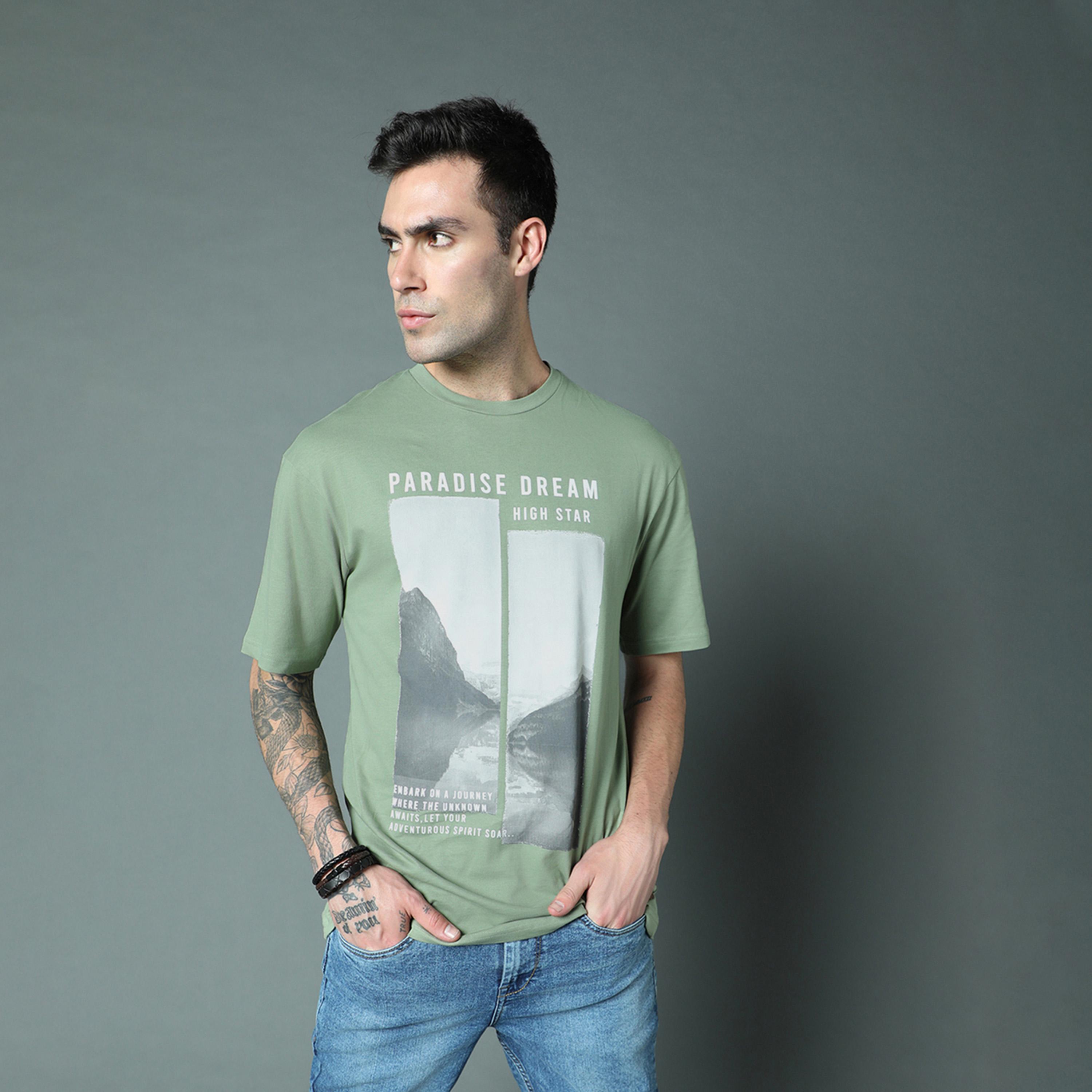 High Star X Styli Men Green Tshirts-men-clothing-tshirtsandpolos-tshirts-image-1
