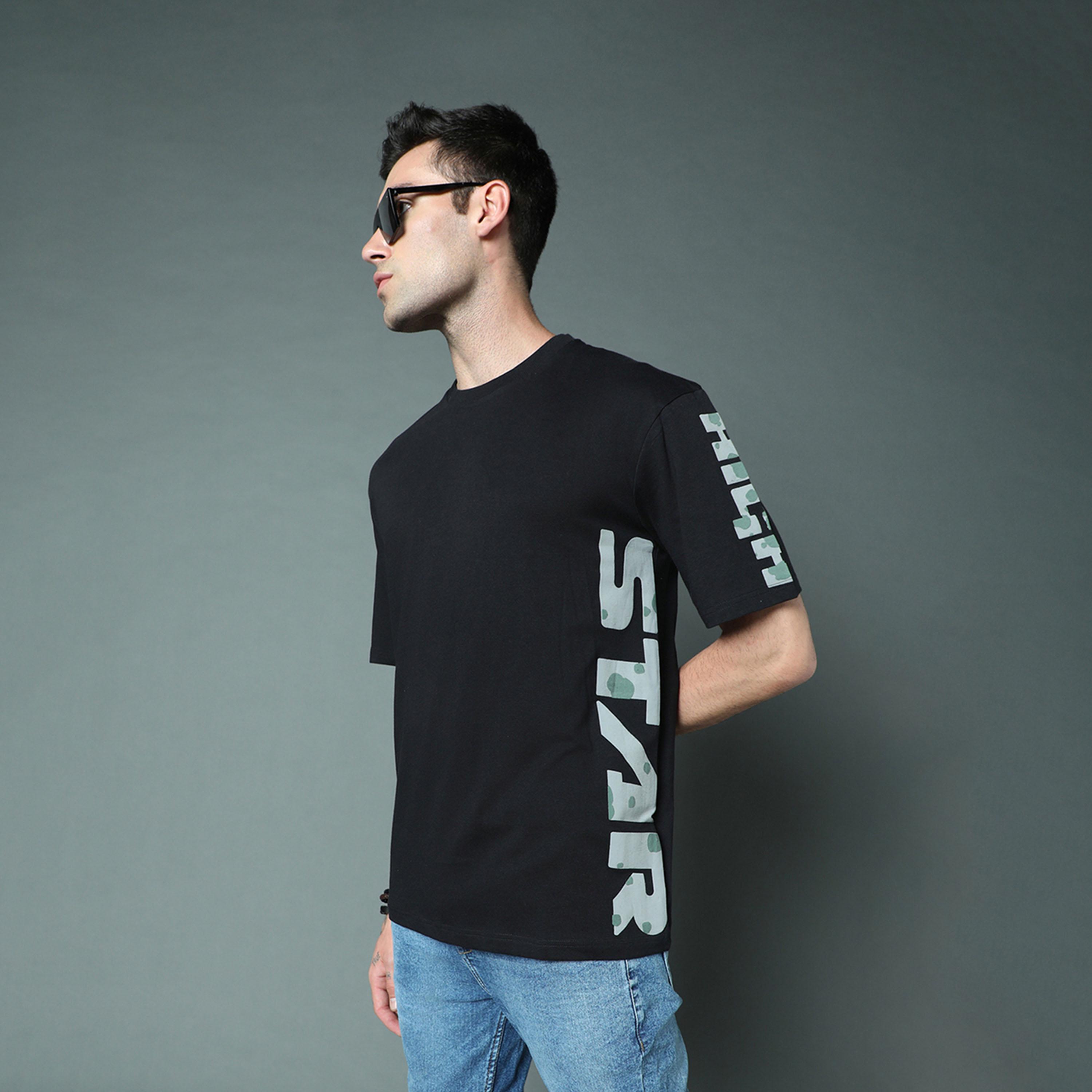 هاي ستار × ستايلي-  تي شيرت للرجال أسود-men-clothing-tshirtsandpolos-tshirts-image-2