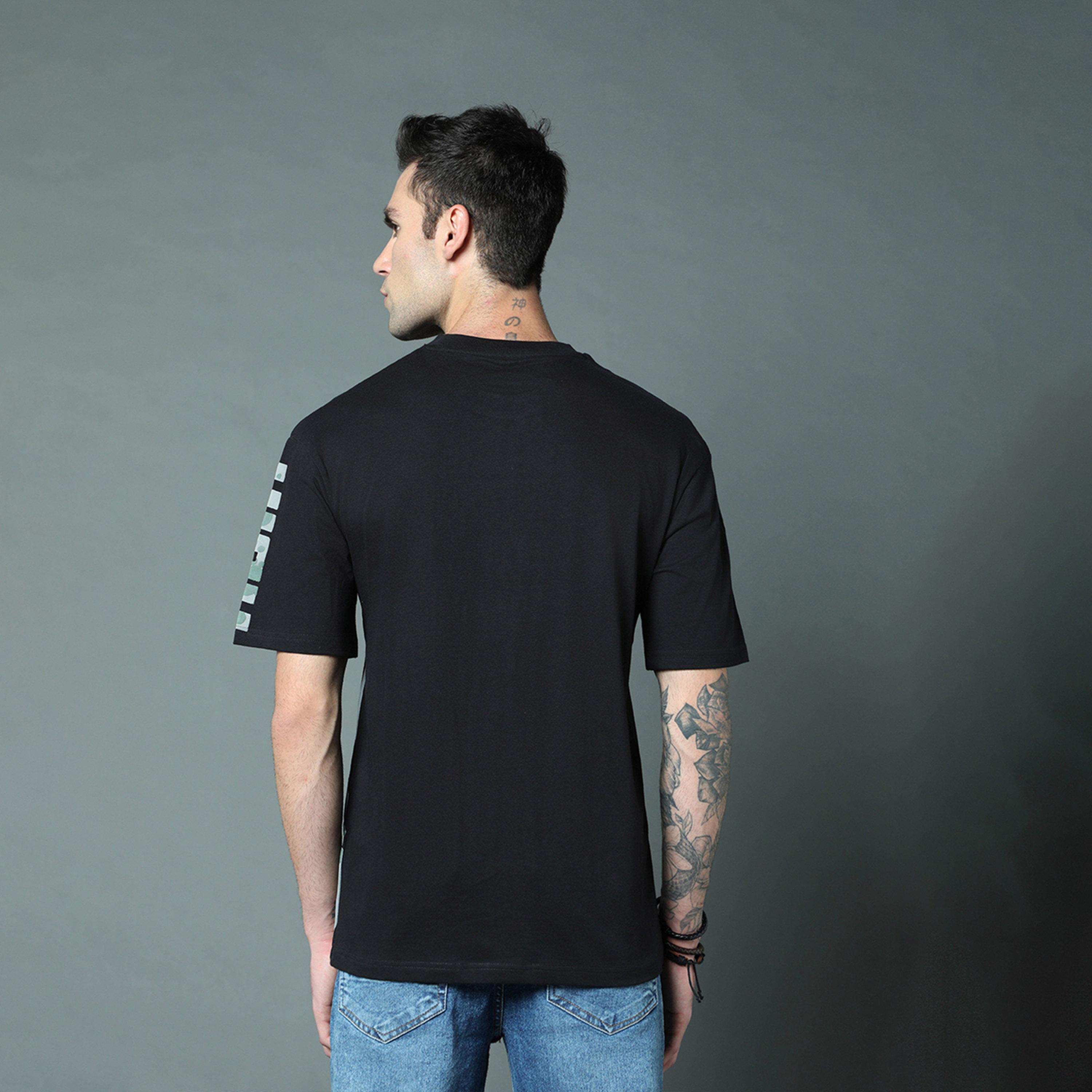 هاي ستار × ستايلي-  تي شيرت للرجال أسود-men-clothing-tshirtsandpolos-tshirts-image-3