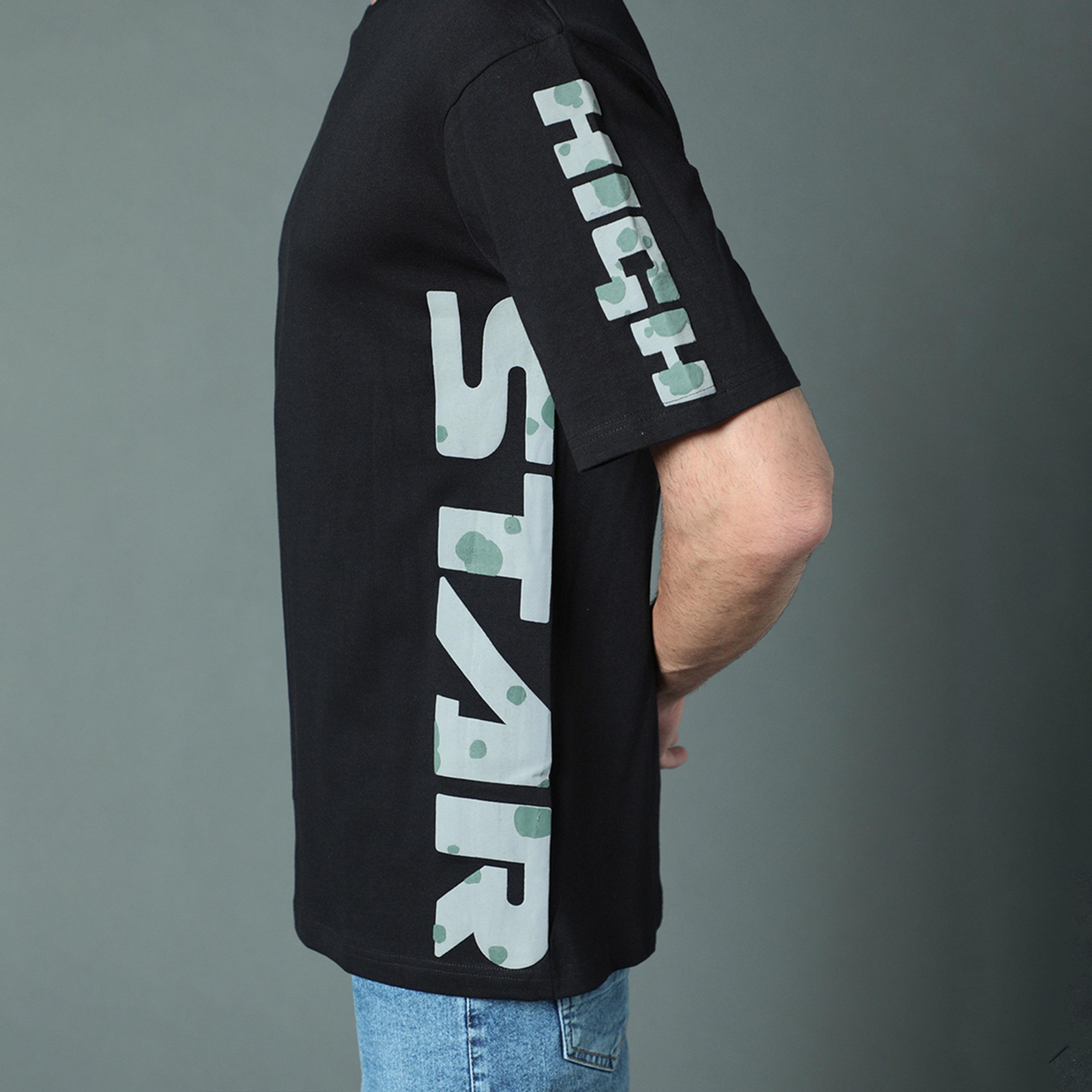 هاي ستار × ستايلي-  تي شيرت للرجال أسود-men-clothing-tshirtsandpolos-tshirts-image-4